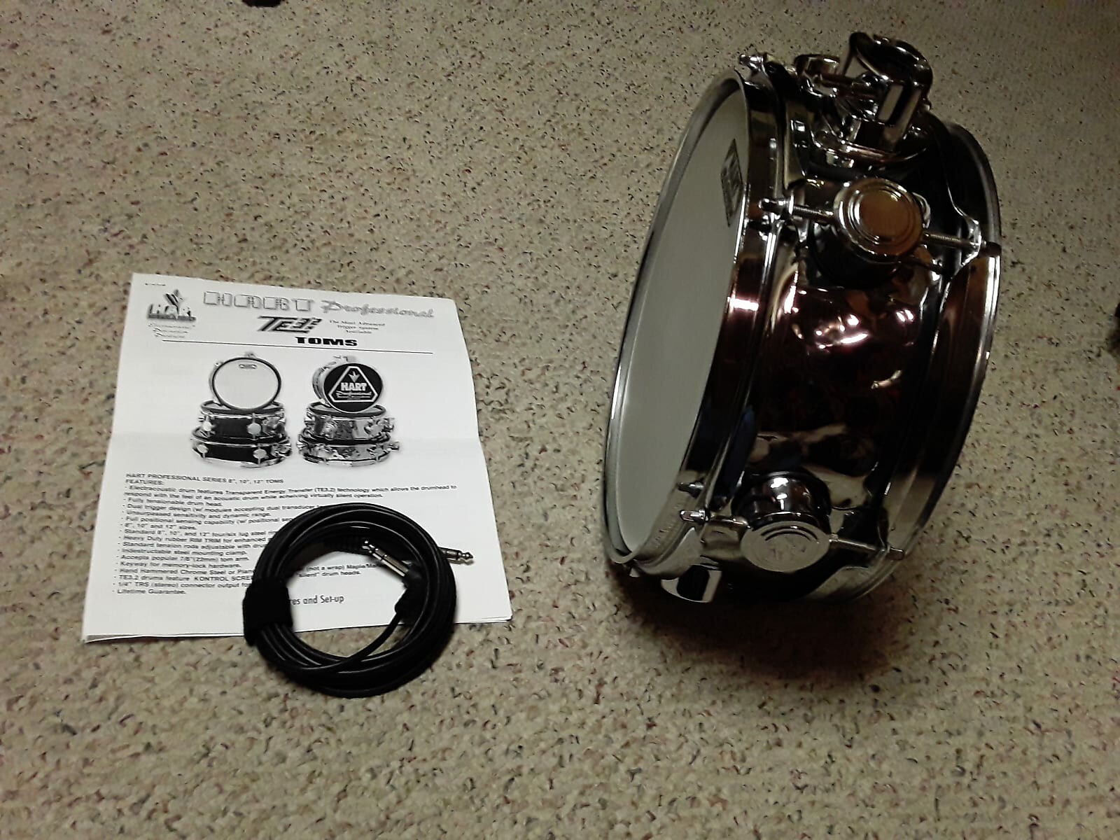 Hart Dynamics (TE 3.2) Drum Trigger Pad with Input Cable & Manual - *Never Used*