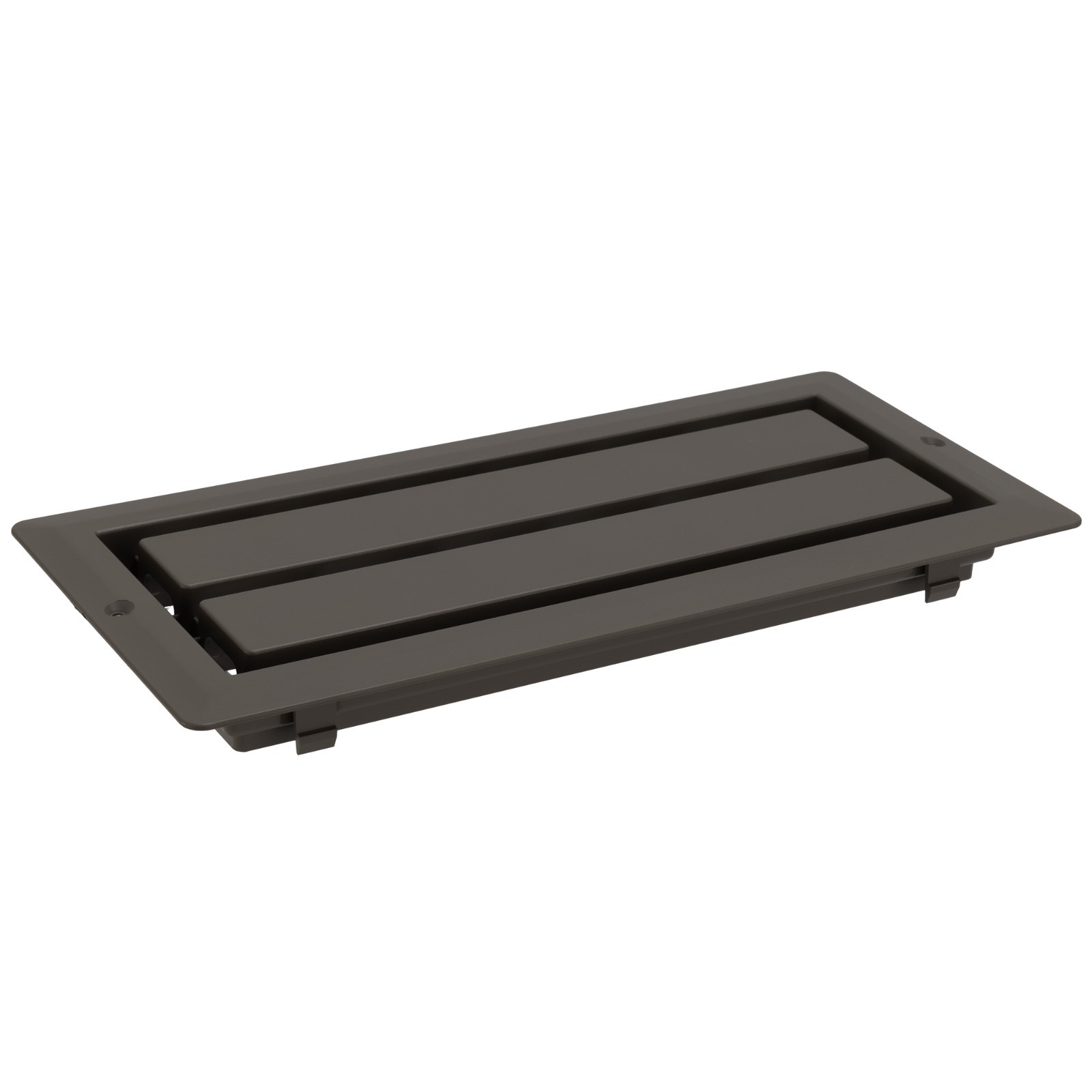 RecPro RV Floor Vent Register | 4" x 10" | Brown or Dark Gray ABS | Fixed Vent