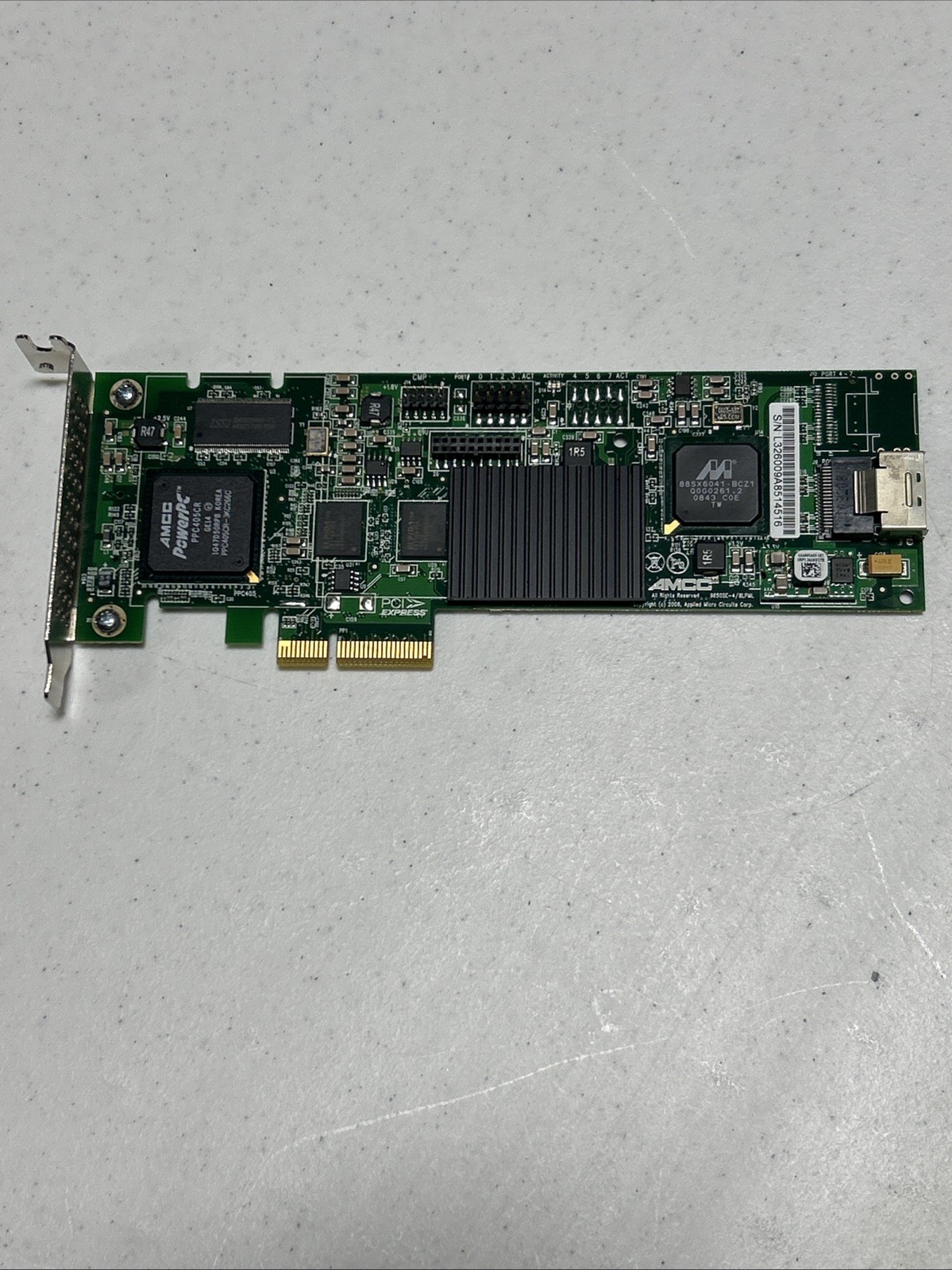 AMCC 3WARE 700-3260-10C 9650SE-4LPML RAID Controller PCIe Card With Cable Wires