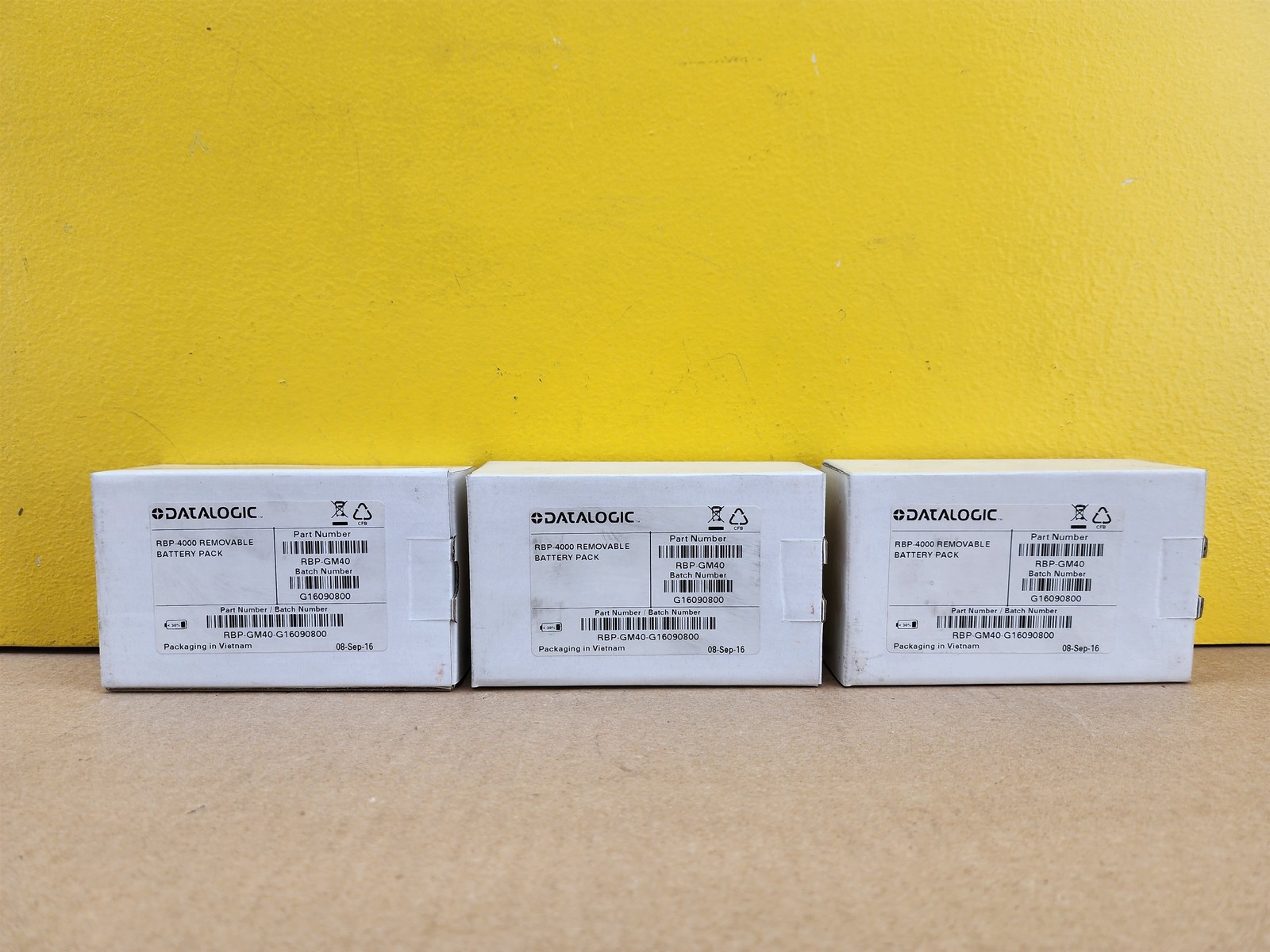 NEW Datalogic RBP-4000 Removable Battery Pack, RBP-GM40 (Lot of 3)
