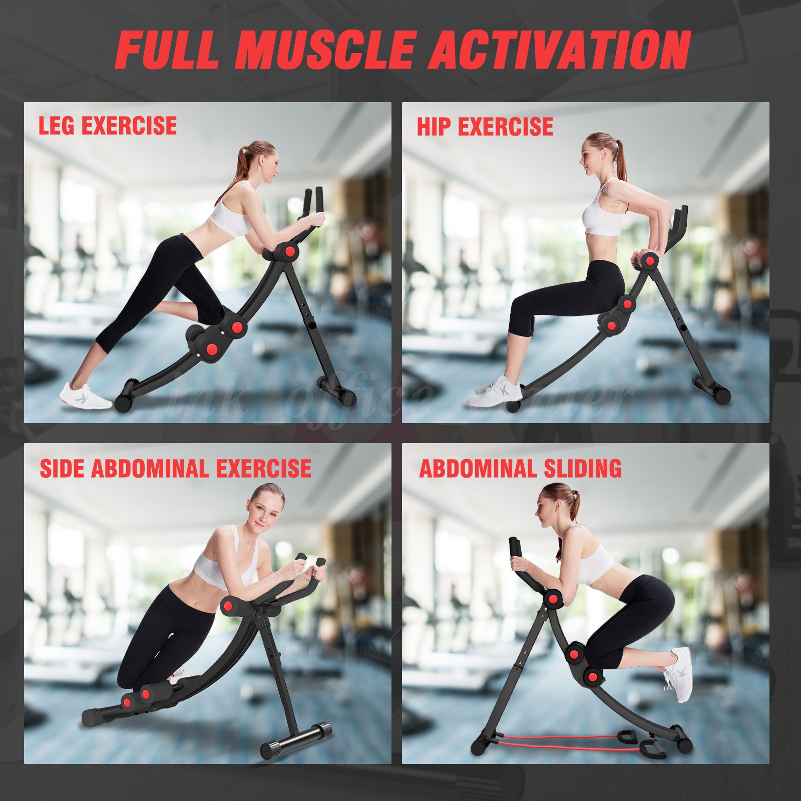 Adjustable Height Single Track Abdominal Trainer Foldable 440lbs Capacity