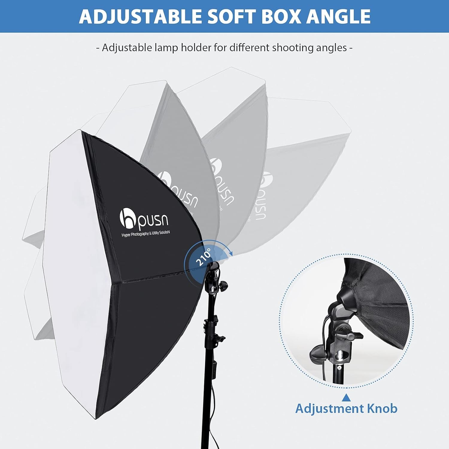 Continuous Photo Lighting Softbox 30x30in 2 Bulbs