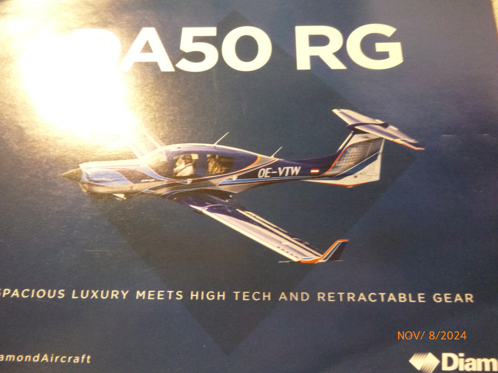 Diamond DA50 RG - 2 page Brochure  - Perfect for the Aerospace Collector