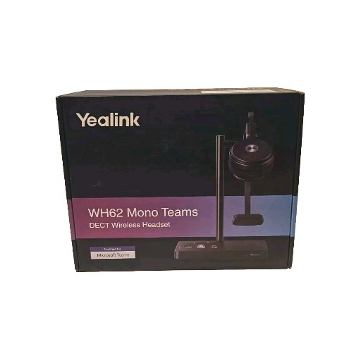 Yealink WH62 Mono Teams OB Wireless Headset DECT Microphone New