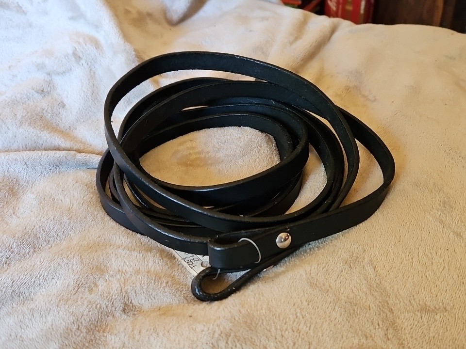 Quality H Bar L 6' Split Rein Pony Size*Black Leather*New