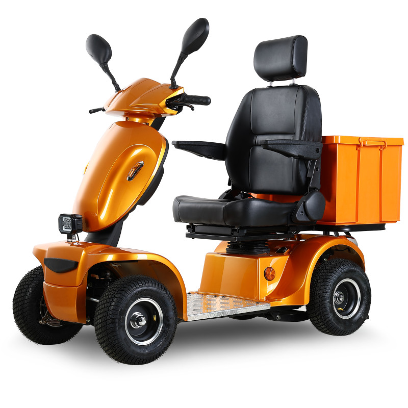 Heavy Duty 4-Wheel Mobility Scooters 31 Miles 3-Speed 1000W 500lbs Orange