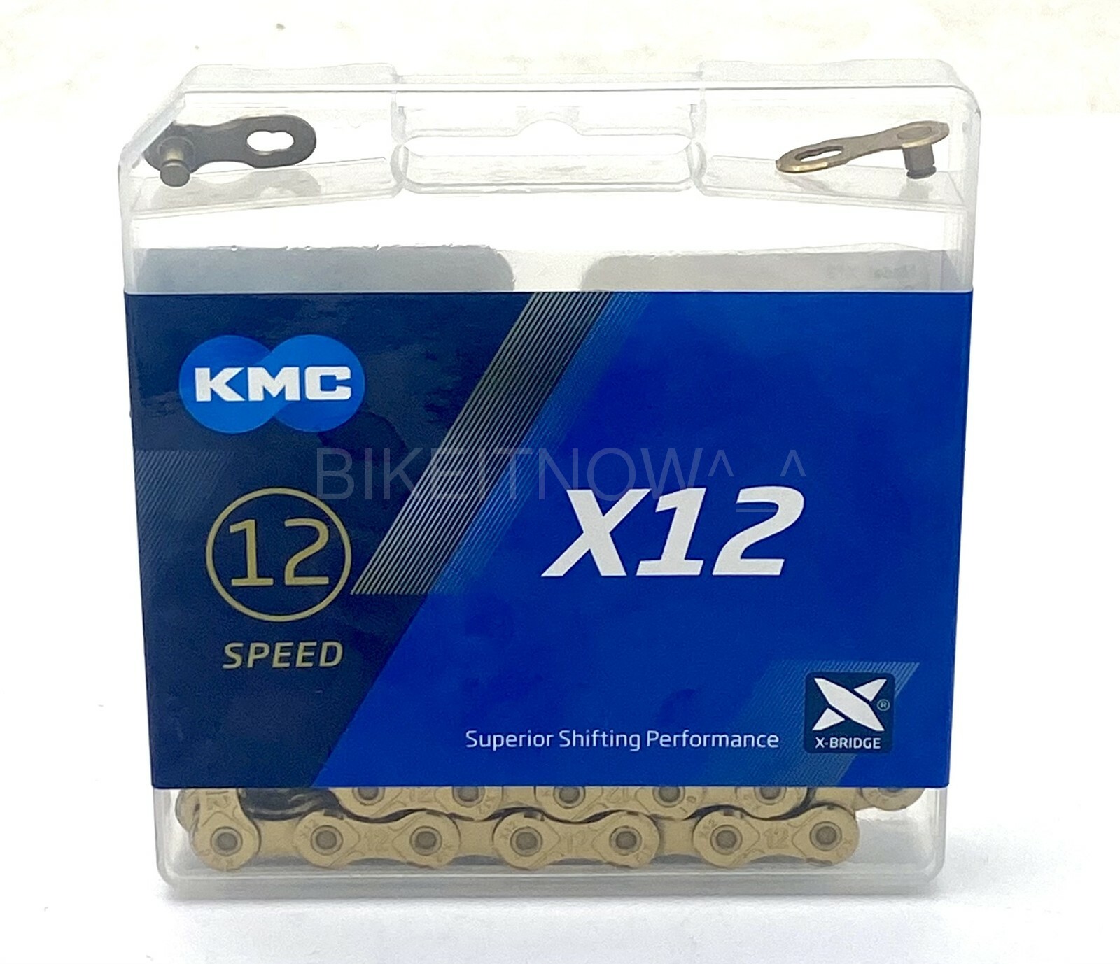 KMC X12 Ti-Gold, 12-Speed 126 Links Road Mountain Bicycle Chain for SRAM Shimano