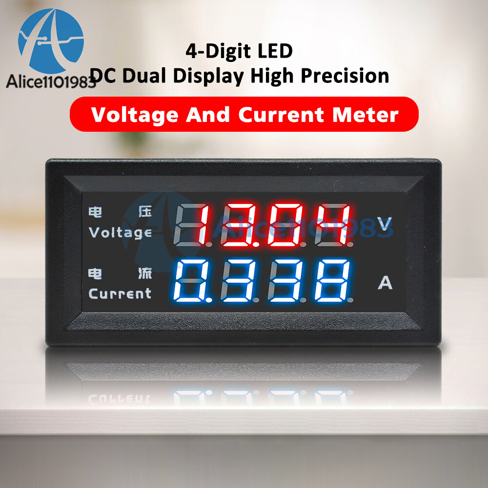 1/2/5/10PCS 4-Digital Dual LED DC0-200V 10A Voltmeter Current Ammeter M4430