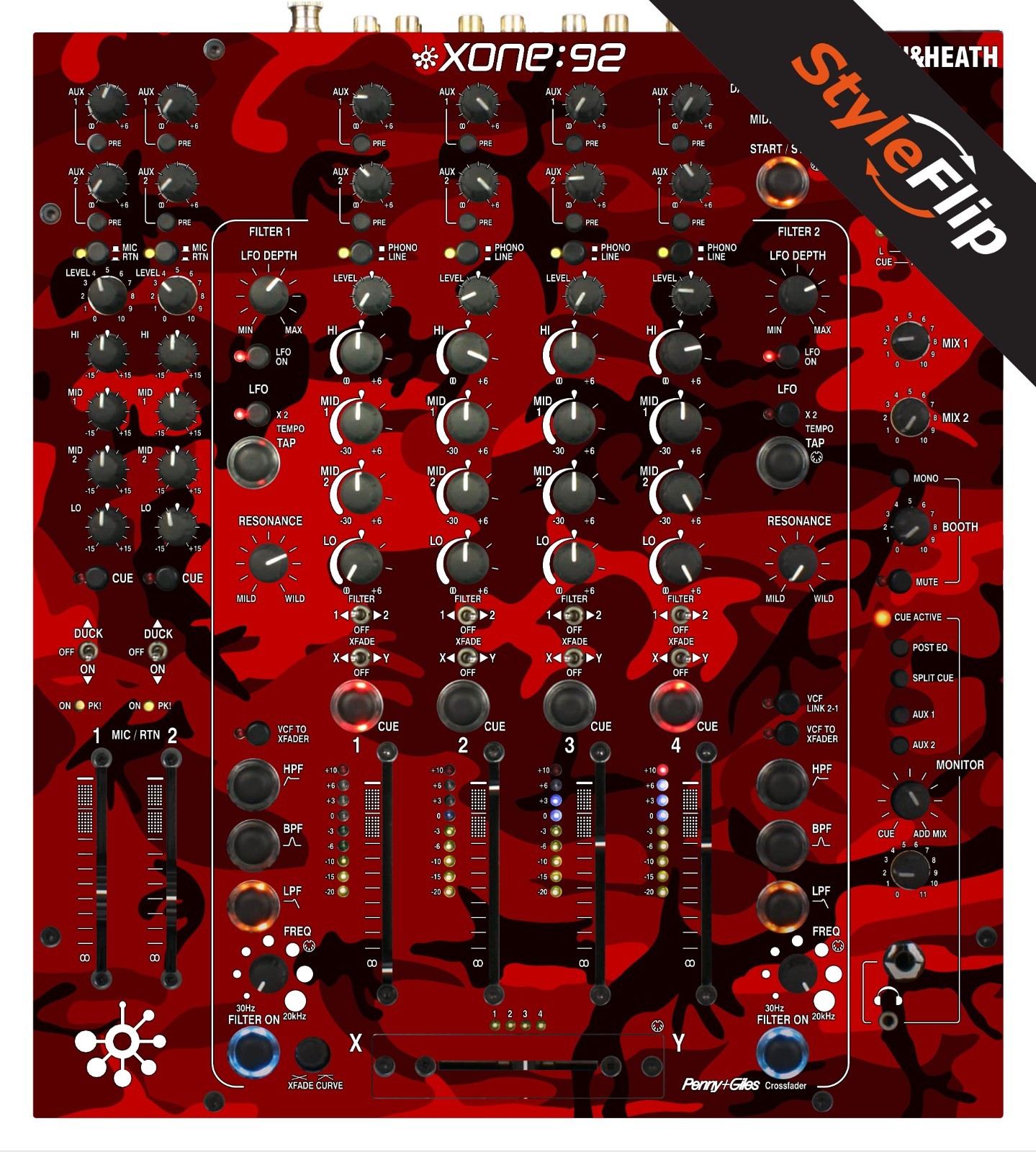 Allen & Heath XONE 92 Skin | Red Camo | Protective Decal | StyleFlip Skins