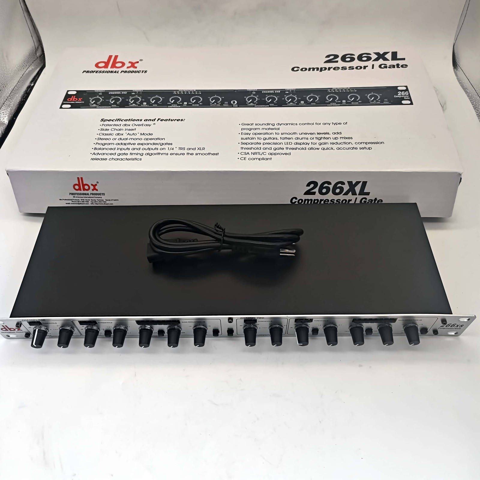 dbx 266xs Dual Channel Compressor Gate Dynamics Processor w/ Side Chain Insert