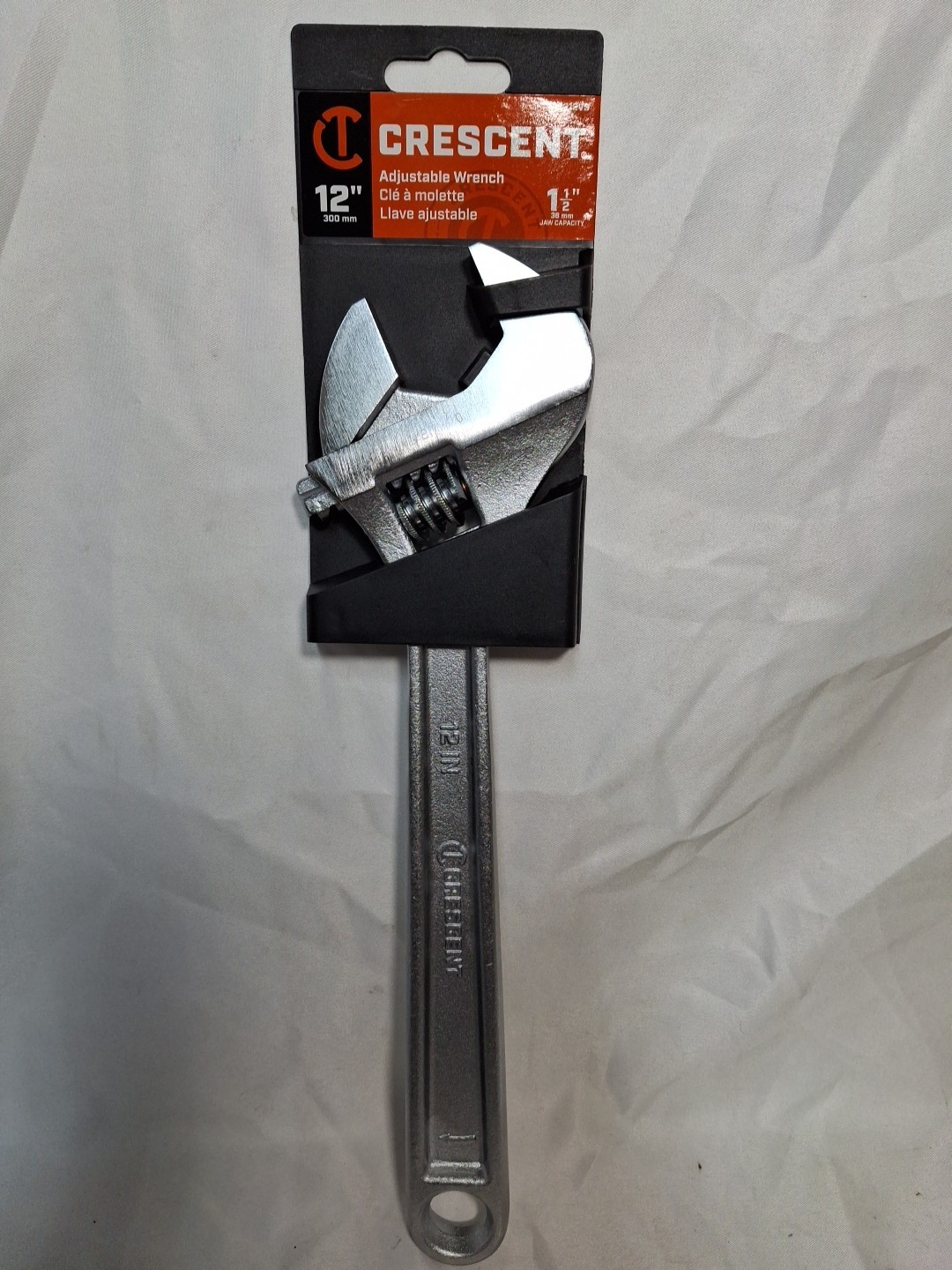Crescent AC212VS Chrome 12 in. Adjustable Wrench 1-1/2" Jaw Capacity, SAE Metric