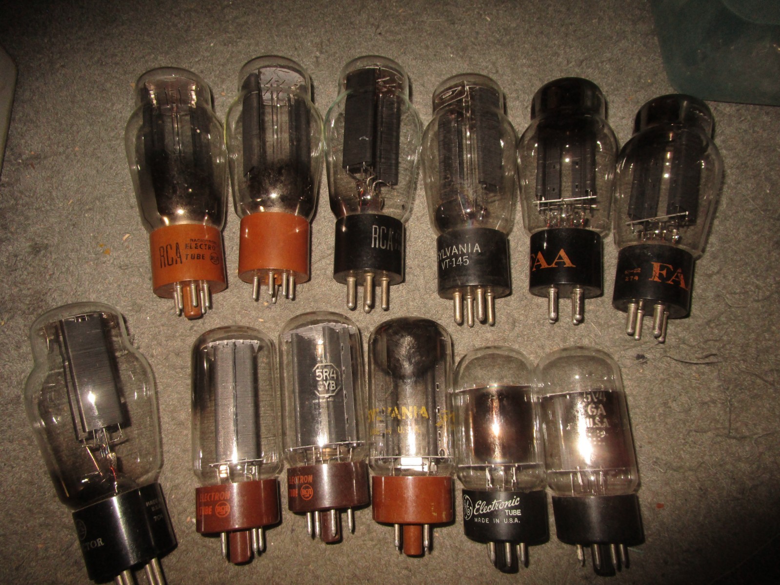 (12) Strong to Good 5Z3, 5R4GY, 5R4GYB  & 5V4   Audio   Tubes