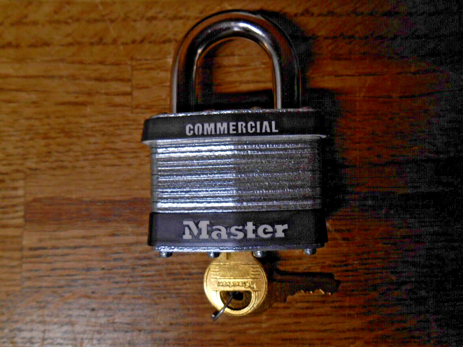 MASTER LOCK 5N Keyed Padlock, 15/16 in, Rectangle, Black (Qty. 4) New