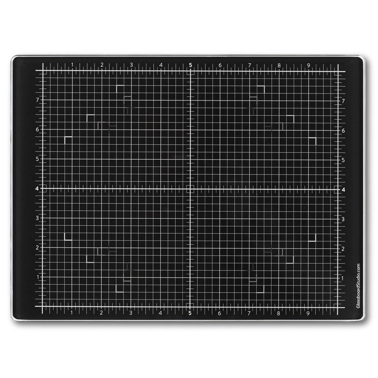GLASSBOARD STUDIO Rich Black Glass Craft Mat 9x12" - Magnetic, Heat, Scratch