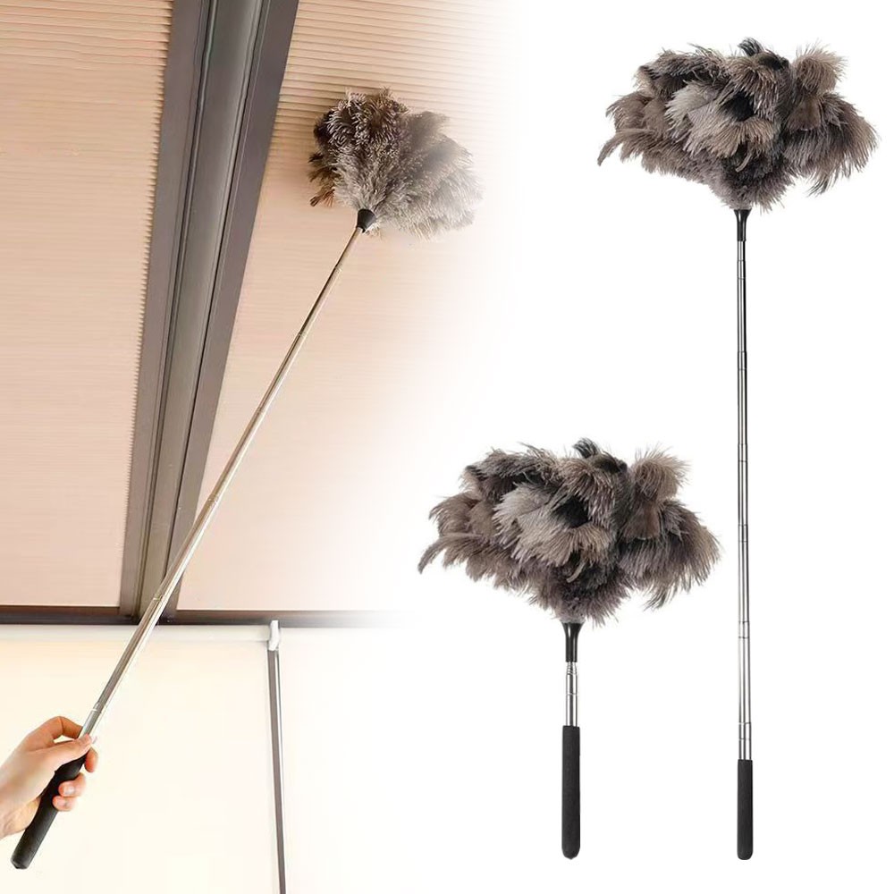 Extendable Ostrich Feather Duster Telescopic Pole Long Duster CW