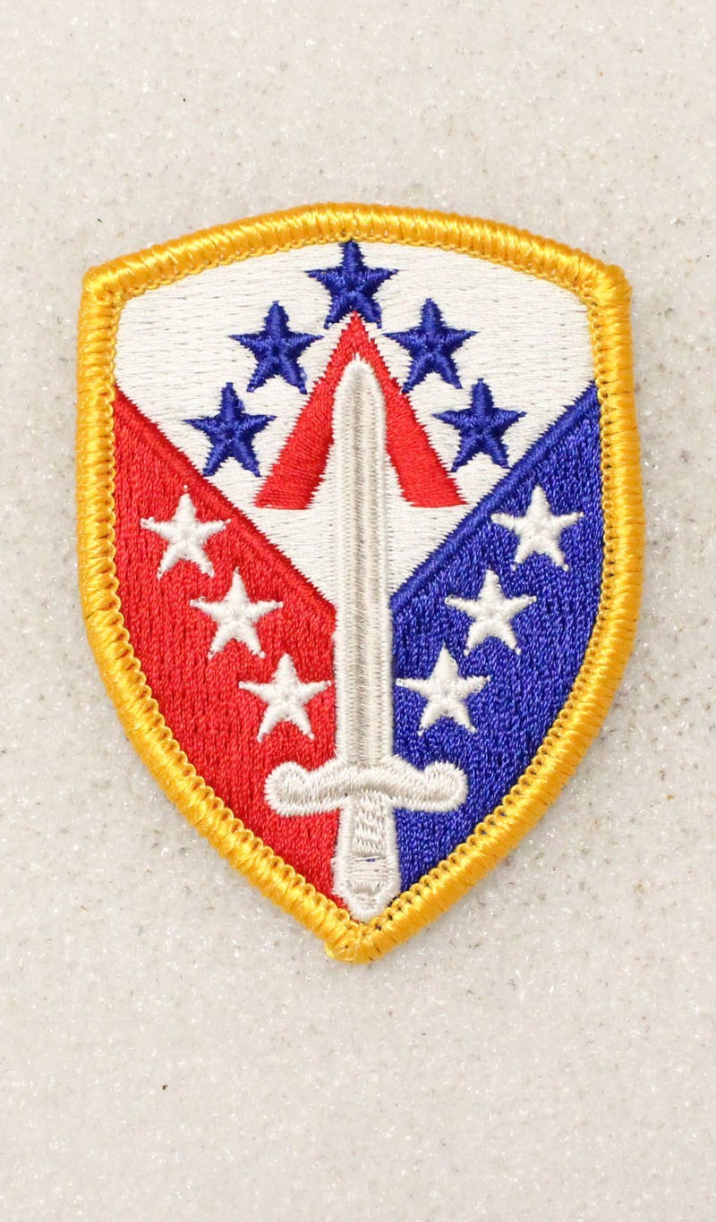 Army patch 5509 - 410th Support Brigade w/merrowed edge