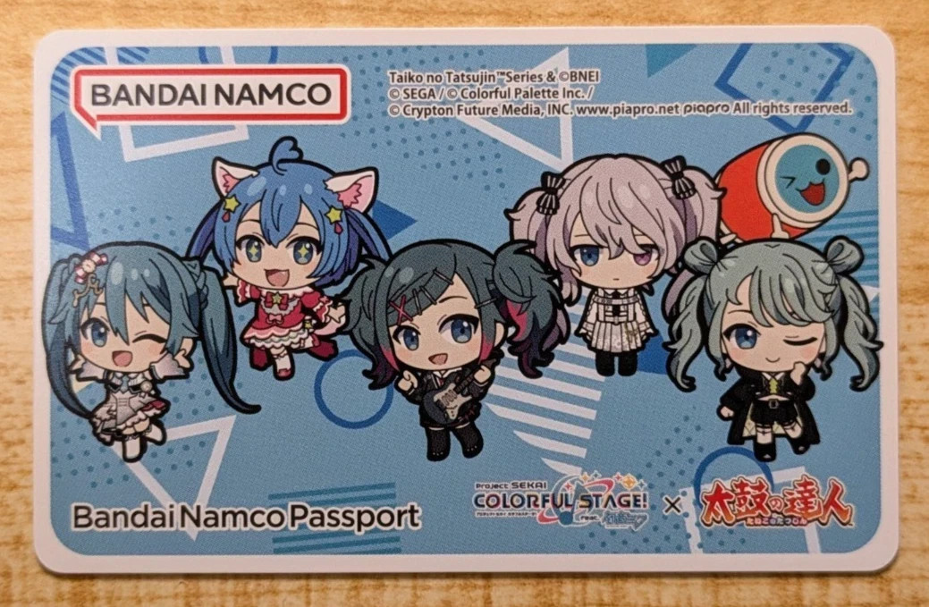 Bandai Namco Passport Card Taiko no Tatsujin Project Sekai banapassport pass