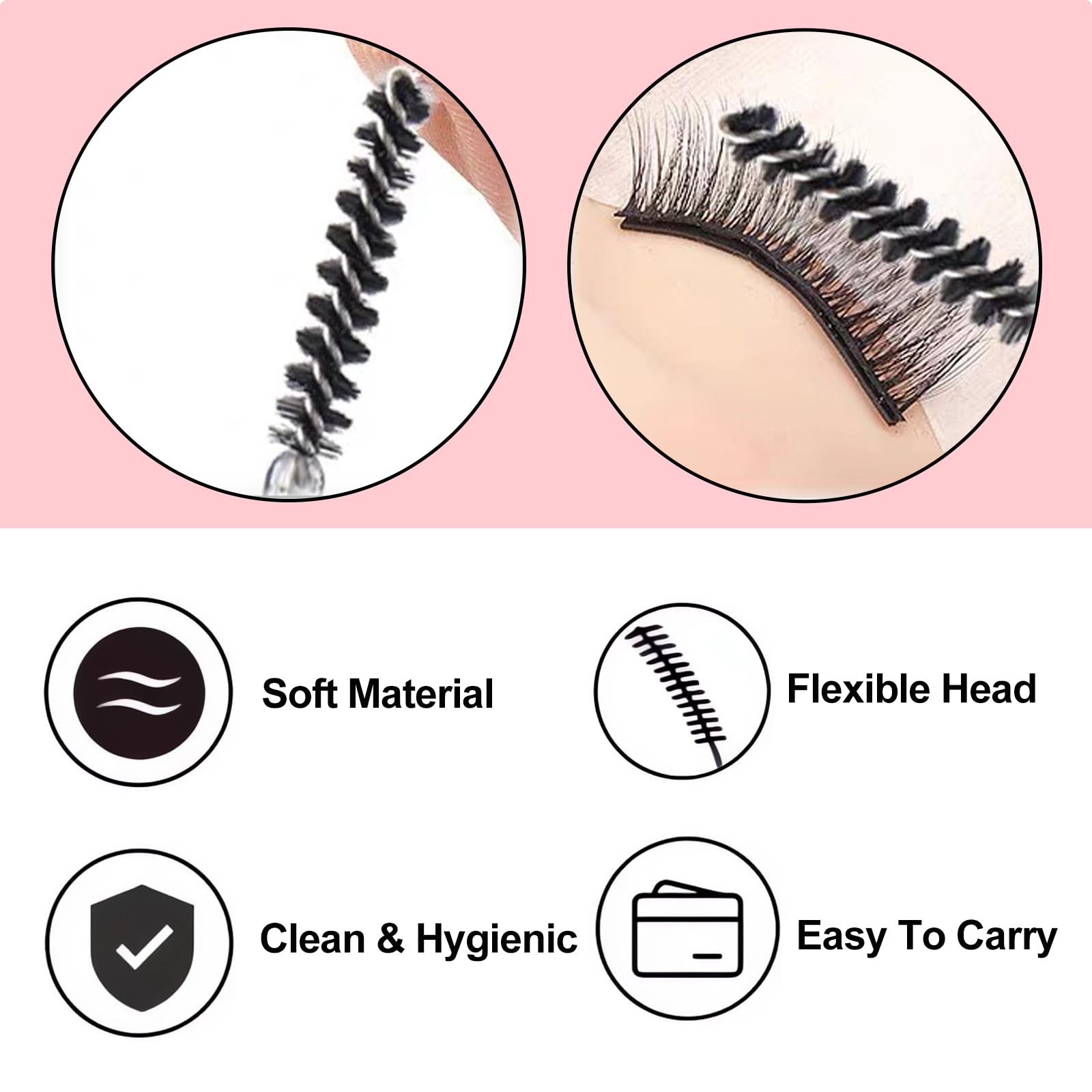 100 Pcs Mini Disposable Lash Spoolies for Eyelash Extensions and Brows