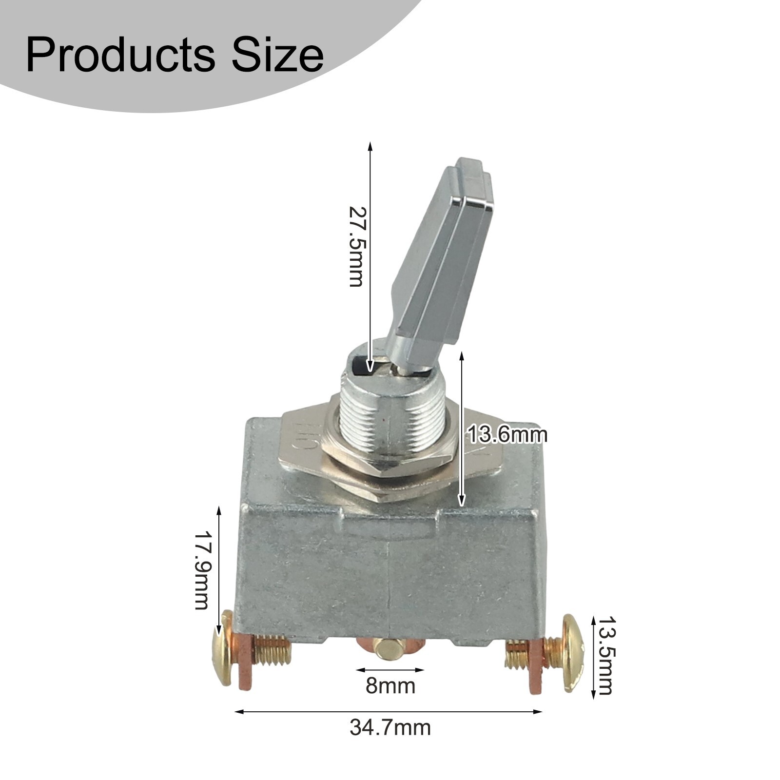 50 Amp for TOGGLE Switch 3 Way Chrome Finish High Amperage Capacity
