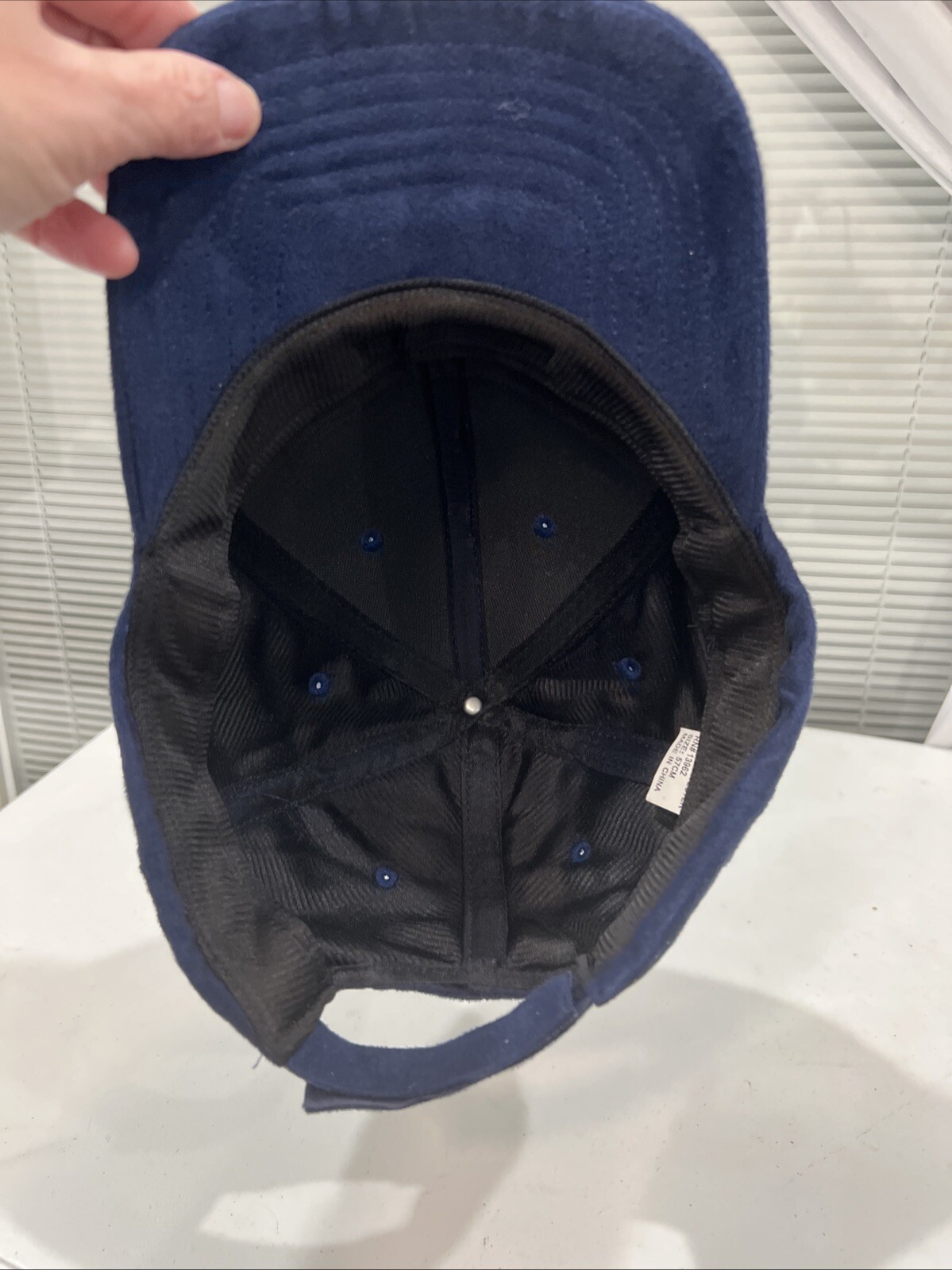 Navy Brushed Polyester Hat Cap Unbranded EUC