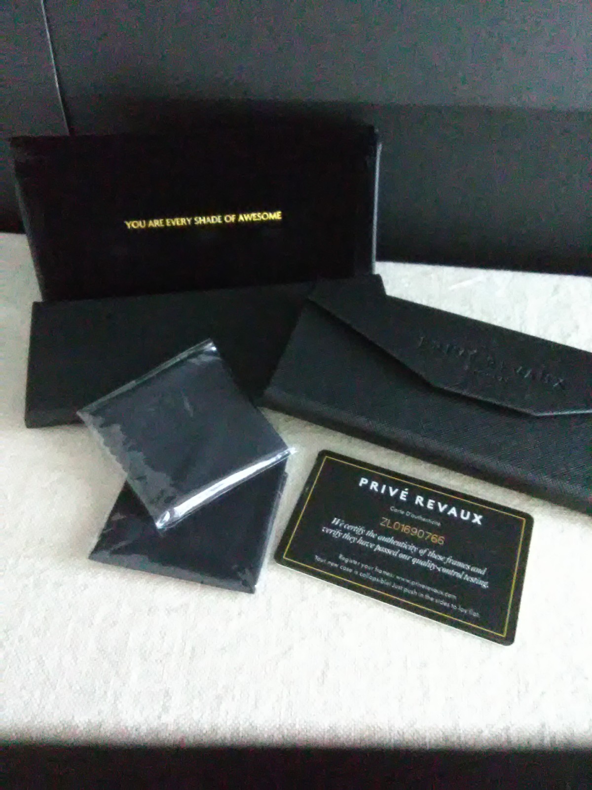 2 Prive Renaux collapsible triangular eyeglass cases for glasses & sunglasses
