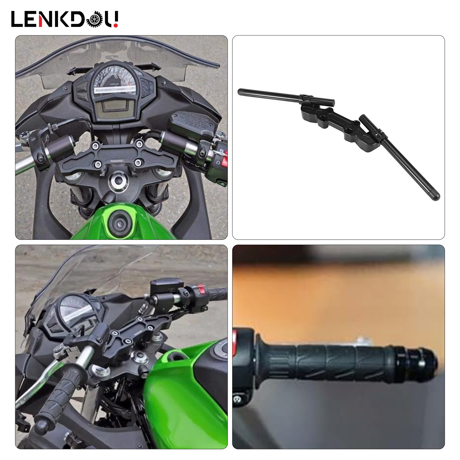 Black F.S. HANDLE 46003-0672-18R For KAWASAKI NINJA 650 2017-2025 EX650 ABS KRT