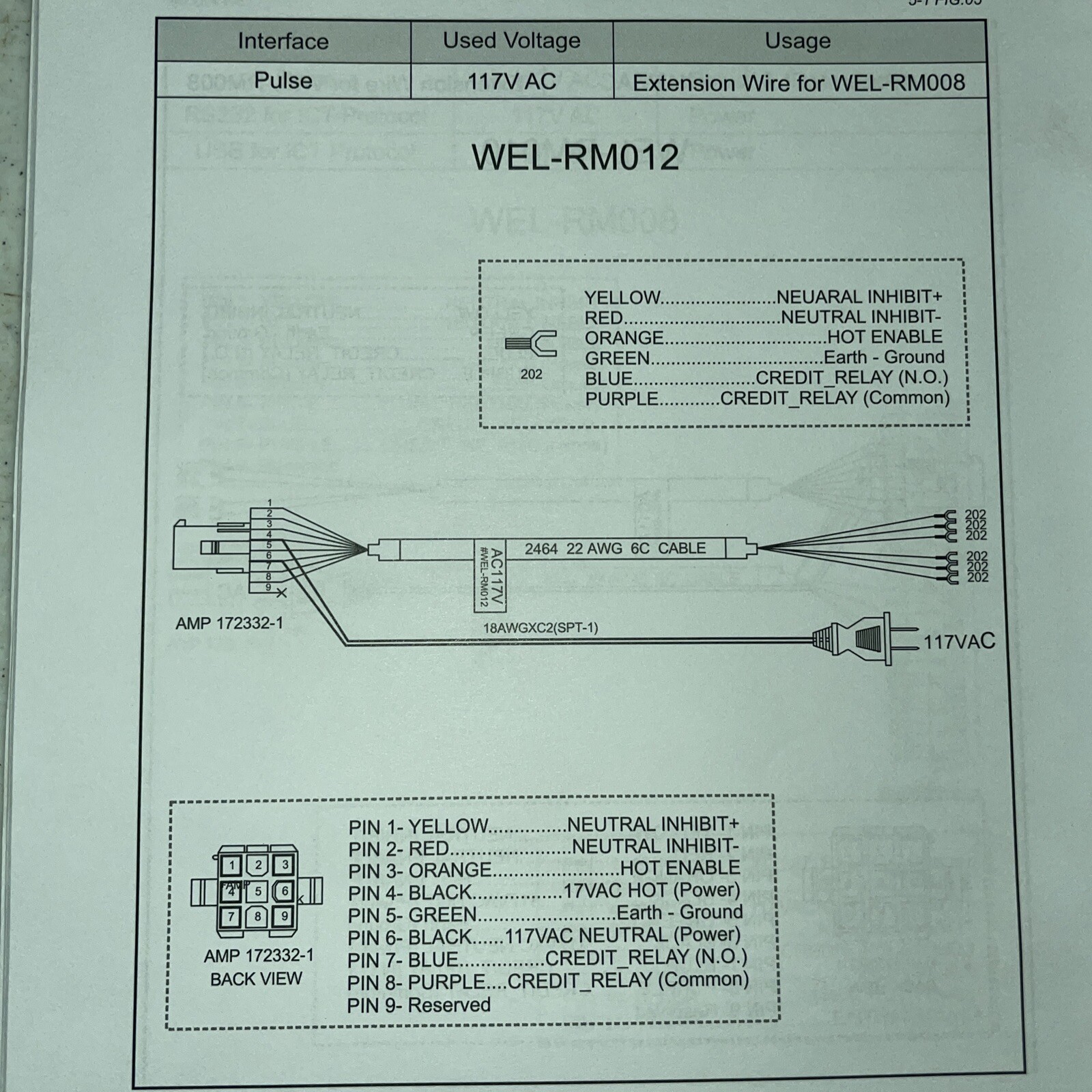 DBA Harness AC 117V #WEL-RM012