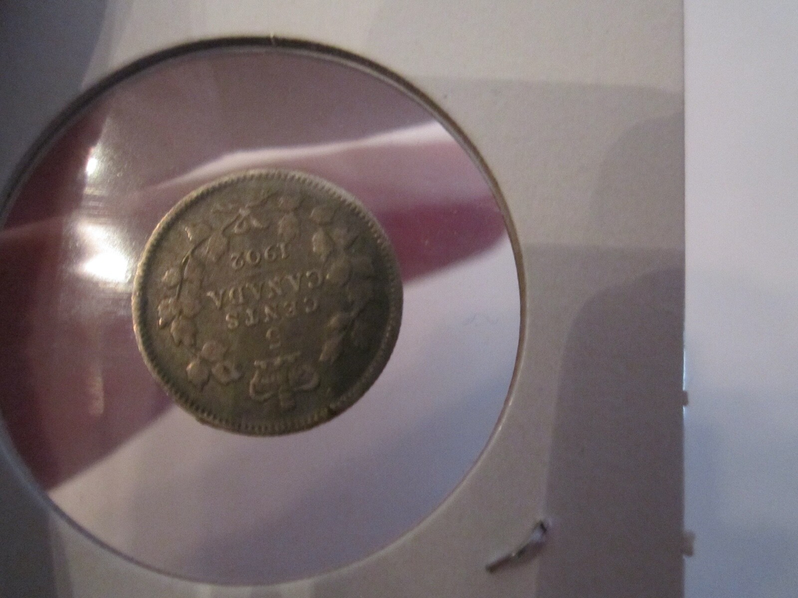 1902 CANADA 5 CENT COIN - SILVER - SCC