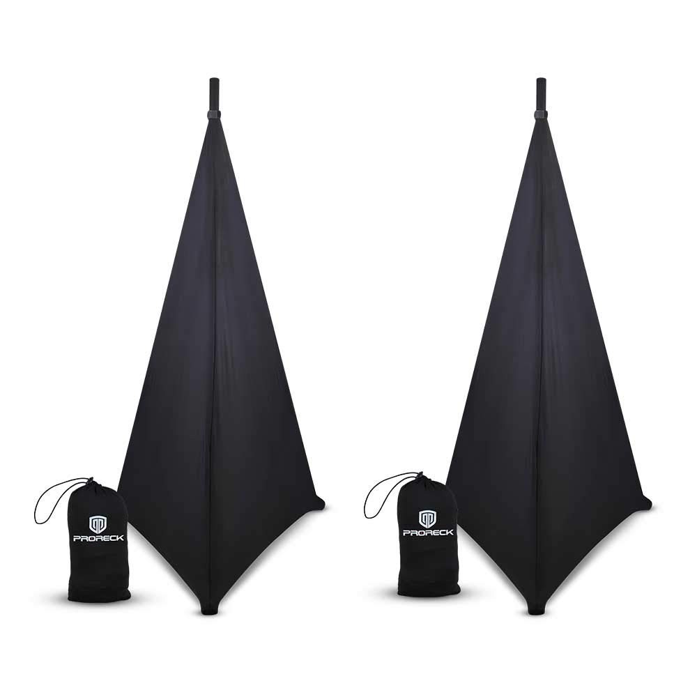 Speaker Stand Cover Tripod Stand Skirt Skrim 360 Degree Cover Black x 2