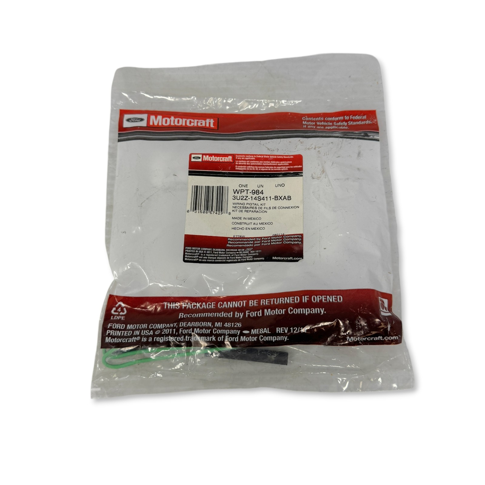 Genuine Motorcraft WPT-984 Pigtail Connector 3U2Z-14S411-BXAB Multi-Purpose OEM