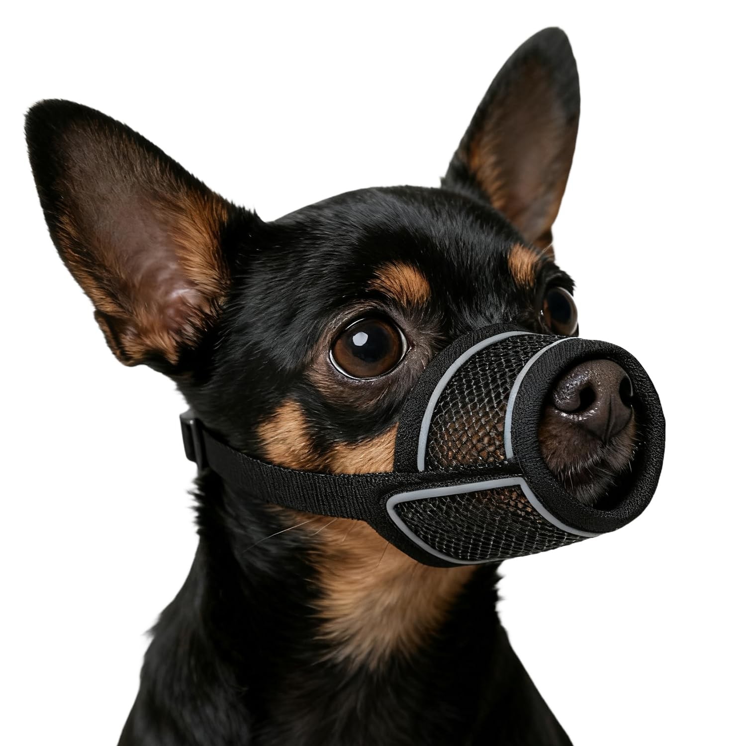 Dog Muzzle Soft Air Mesh Reflective XXS For Small Medium Large Training