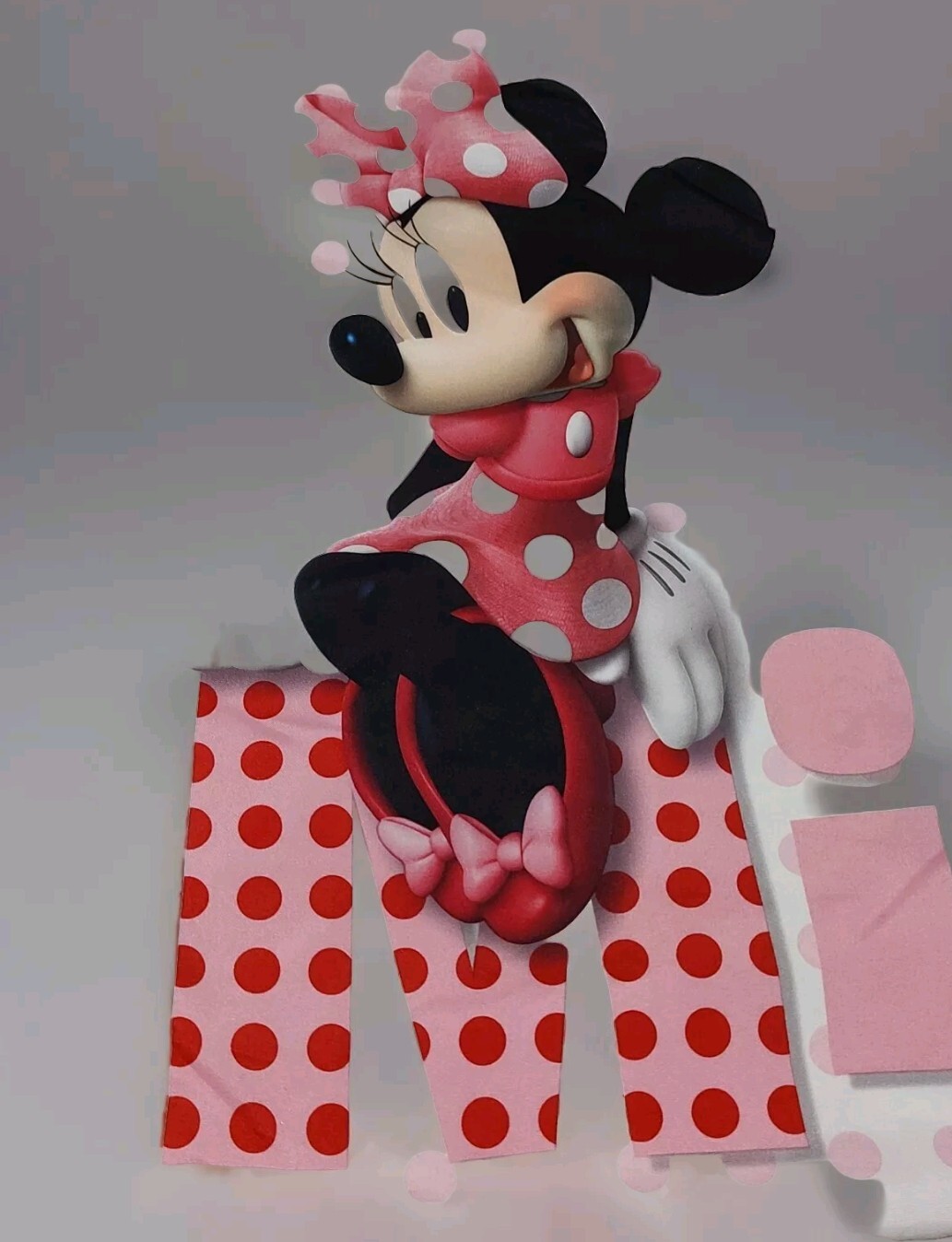 Disney Minnie Mouse Yellow Bird Pink Pillow Case 20x30 Polyester Two Sided Crown