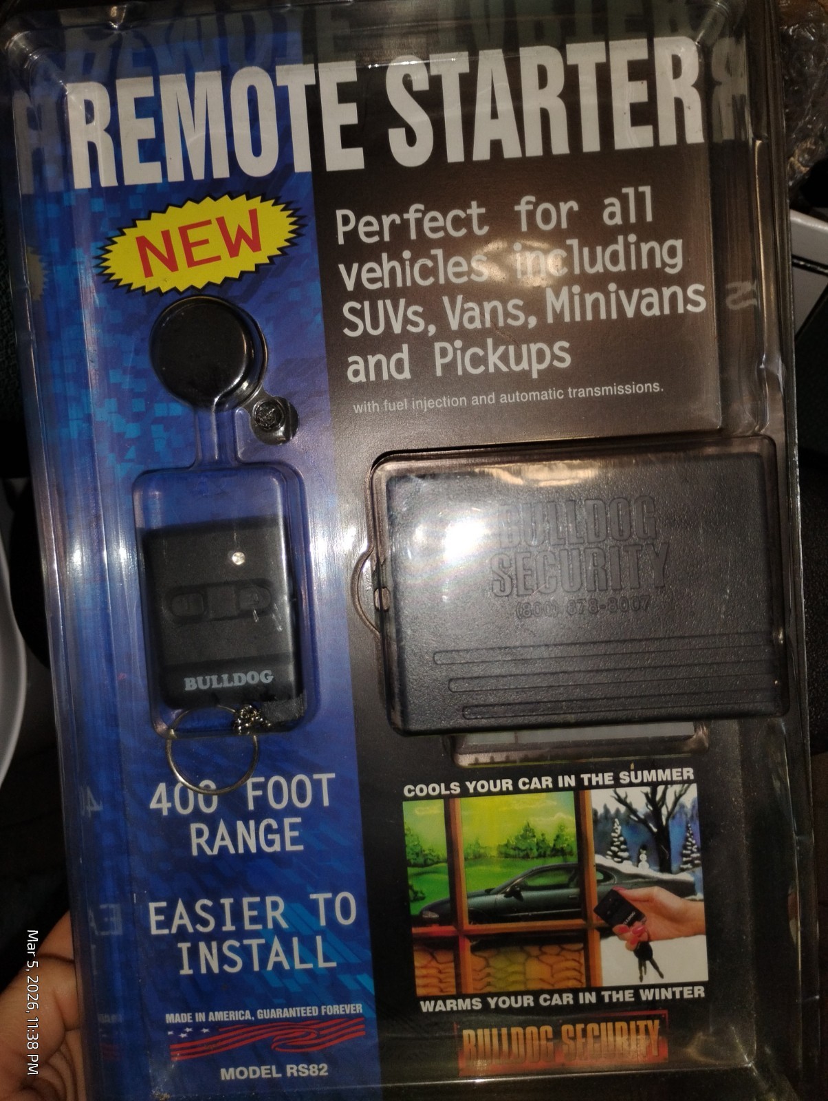 Bulldog Security Remote Vehicle Starter System RS82 USA New & Sealed