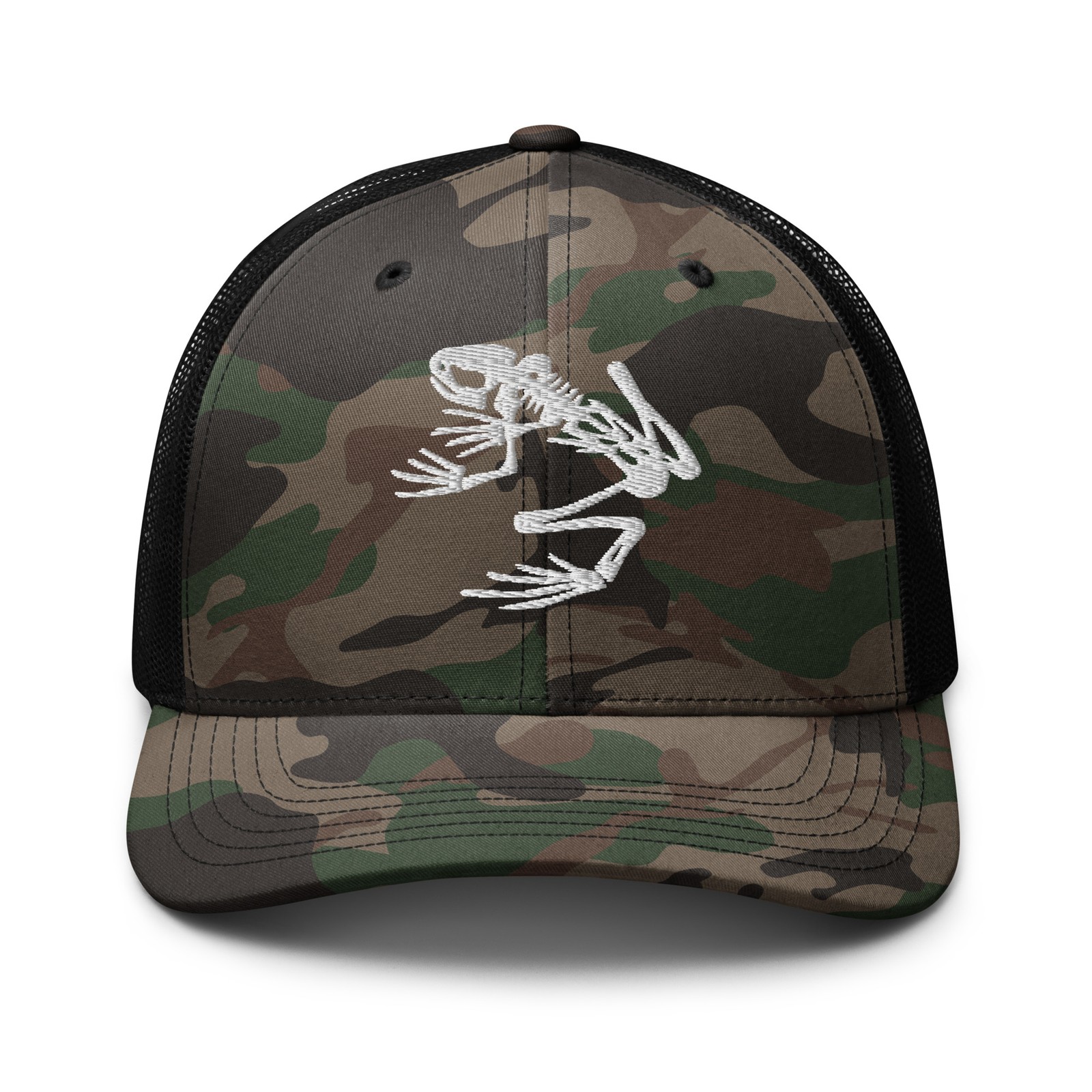 Navy Seals DEVGRU US Seal Team Frog Skeleton Embroidered Camouflage trucker hat