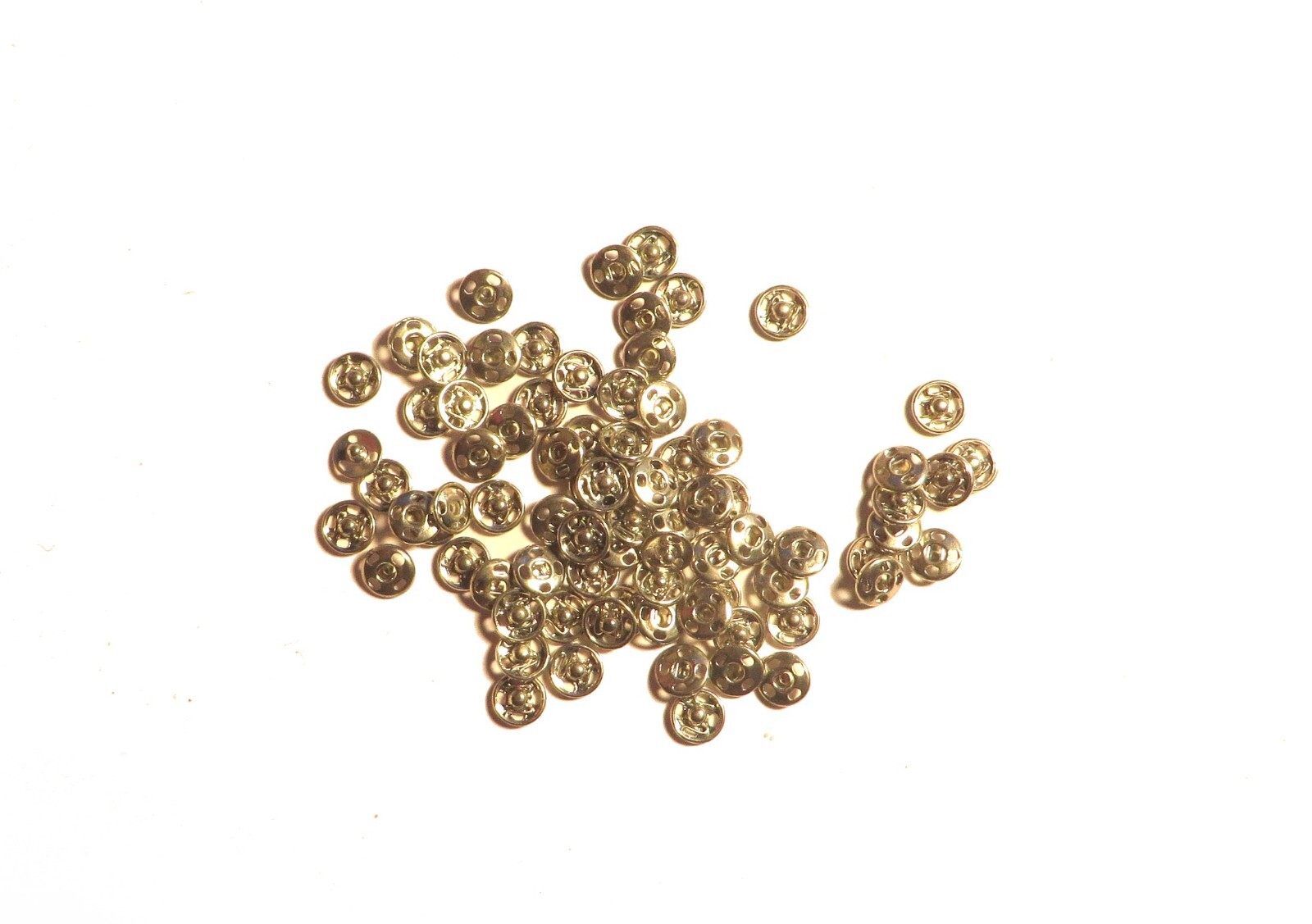 30 SETS Round Snaps Sewing Silver fasteners used in Vintage Doll Clothes 4/0