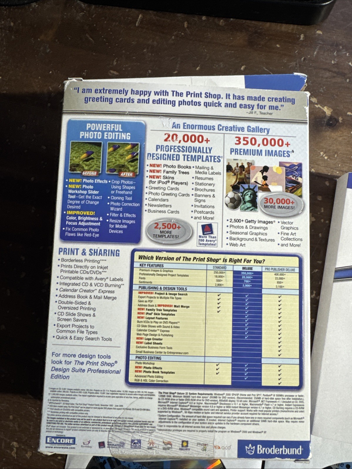 Print Shop Deluxe v22 4 CD Set Box Manual Version 22 Software Windows XP/2000
