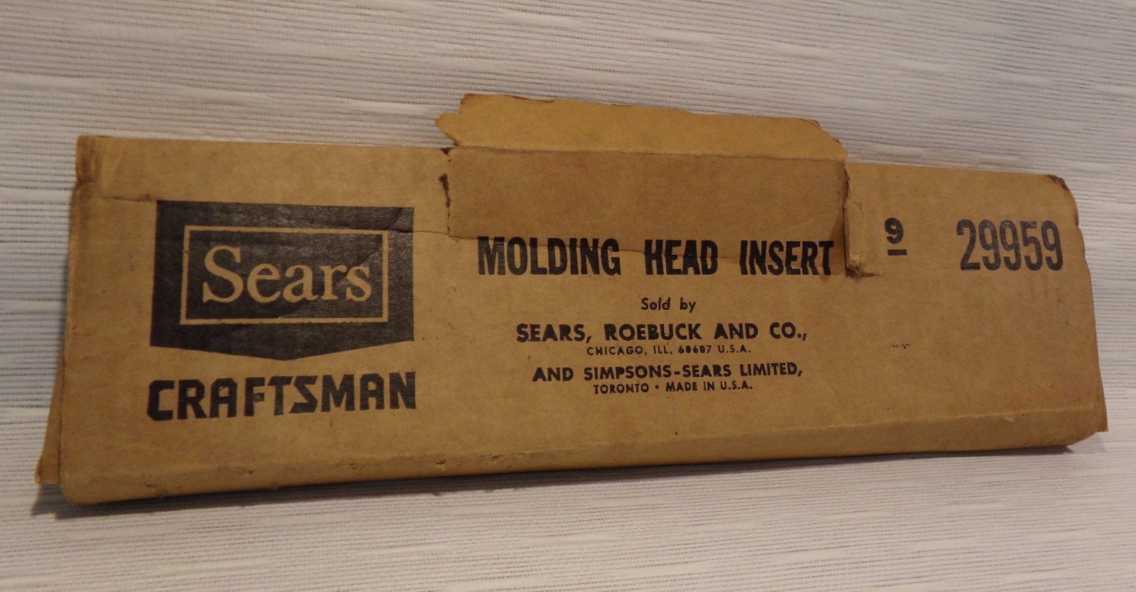 Sears Craftsman molding head Insert 9 -   29959  In Original Box, new old stock