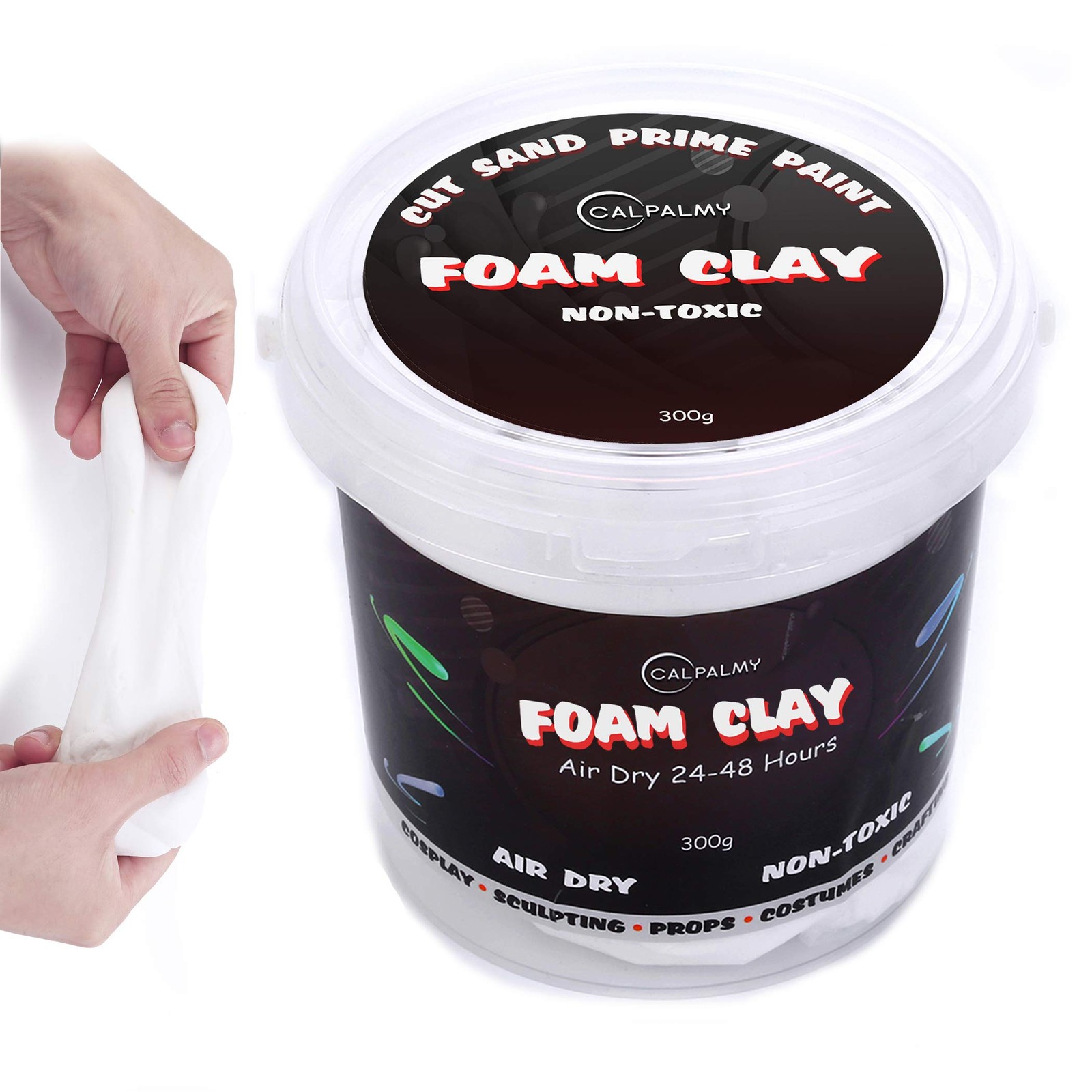 Moldable Cosplay Foam Clay (White) – High Density and Hiqh 300g, White