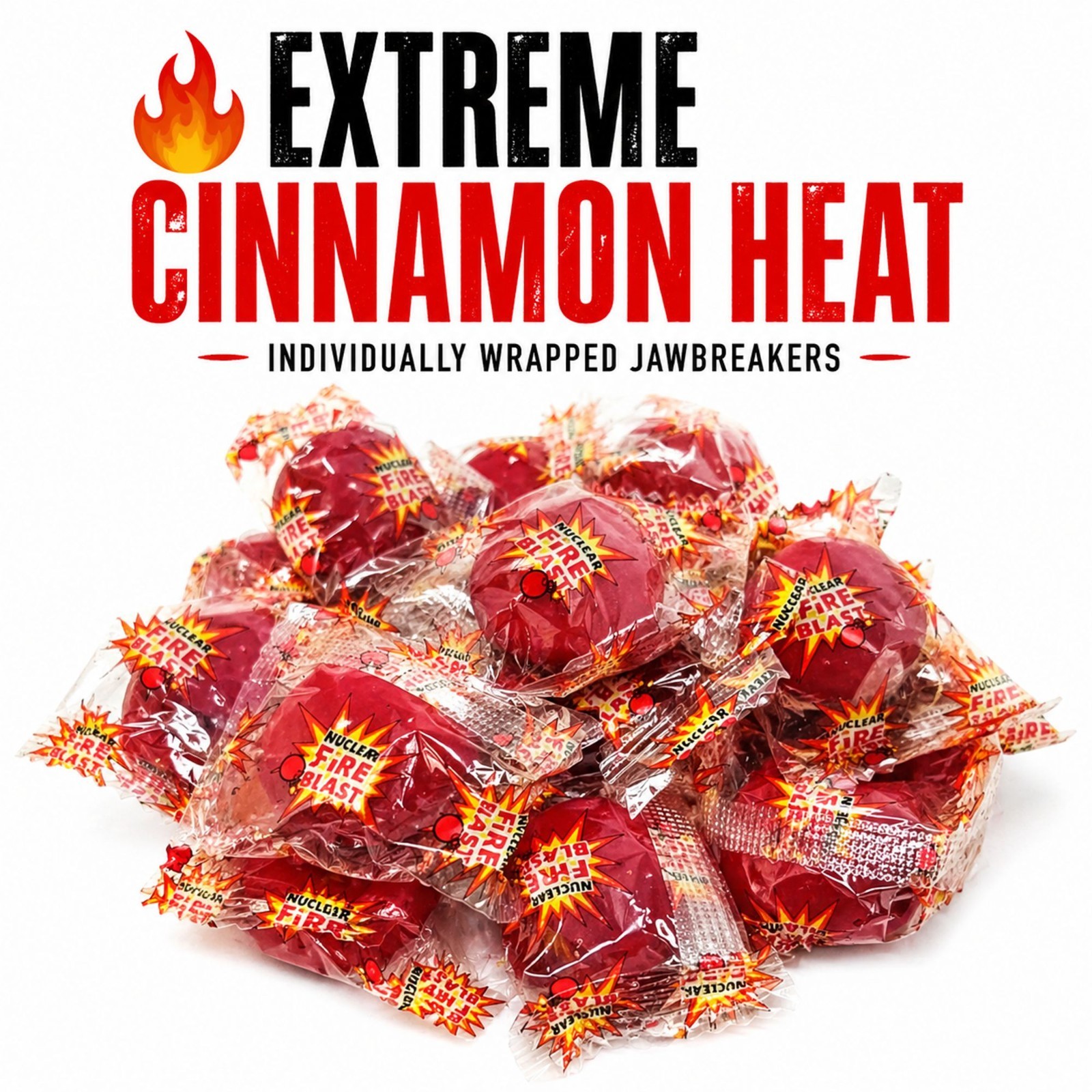 Hot Cinnamon Jawbreaker Candy 2LB Bulk – Extra Spicy Fireballs Party Treat