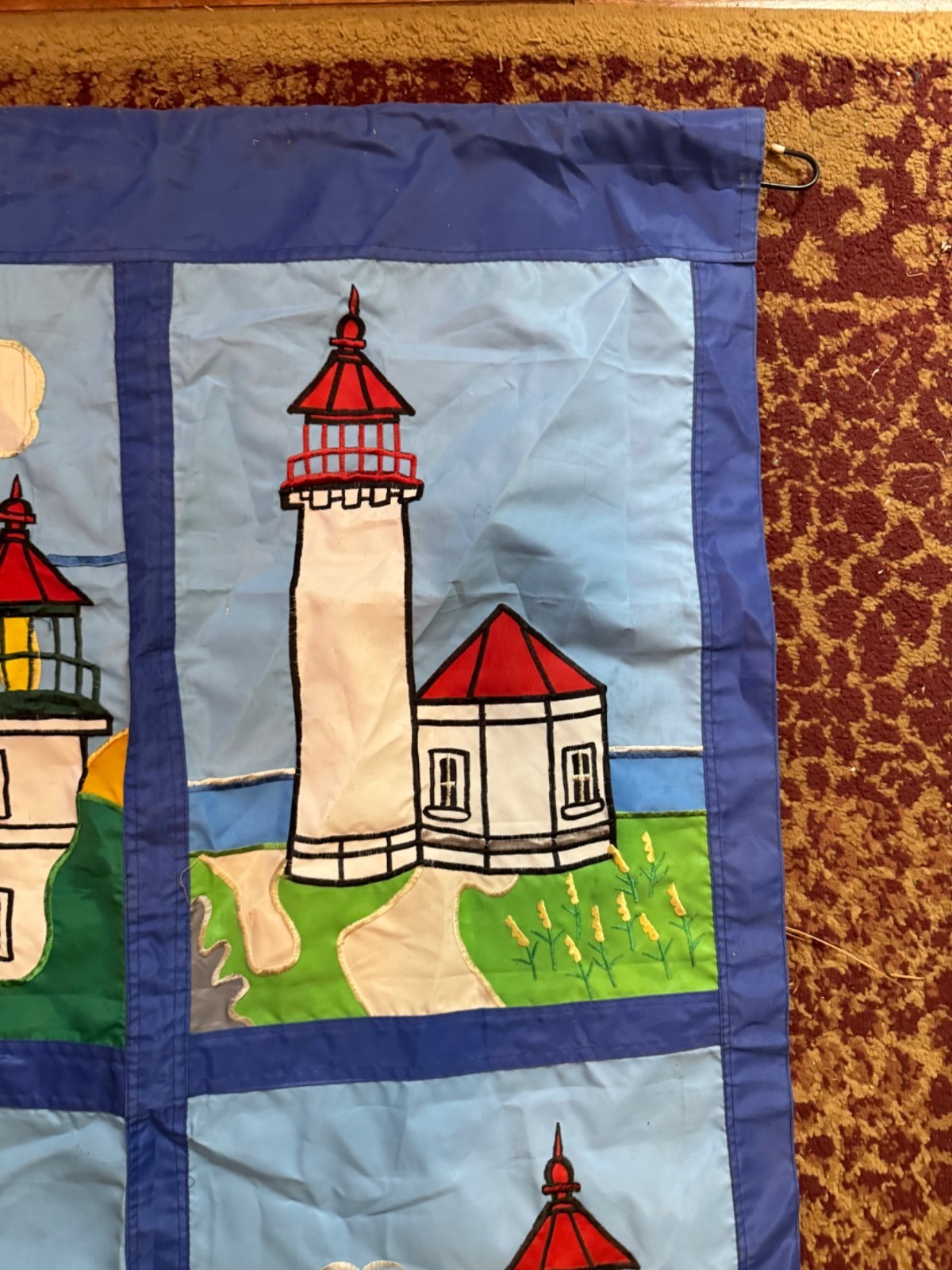 Oregon Coast Lighthouses Wall Hanging flag Quilt pattern Art READ