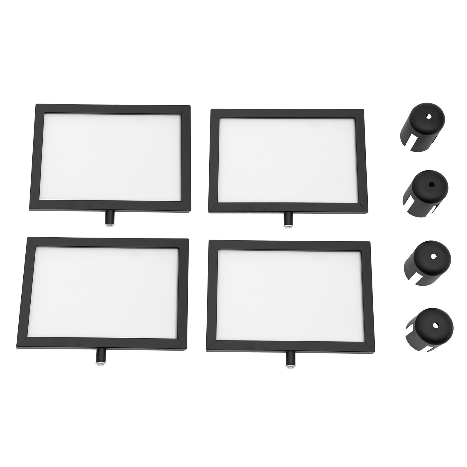 4 Pcs Sign Holder Poster Landscape Display Double Sided Sign Frame Baking Paint