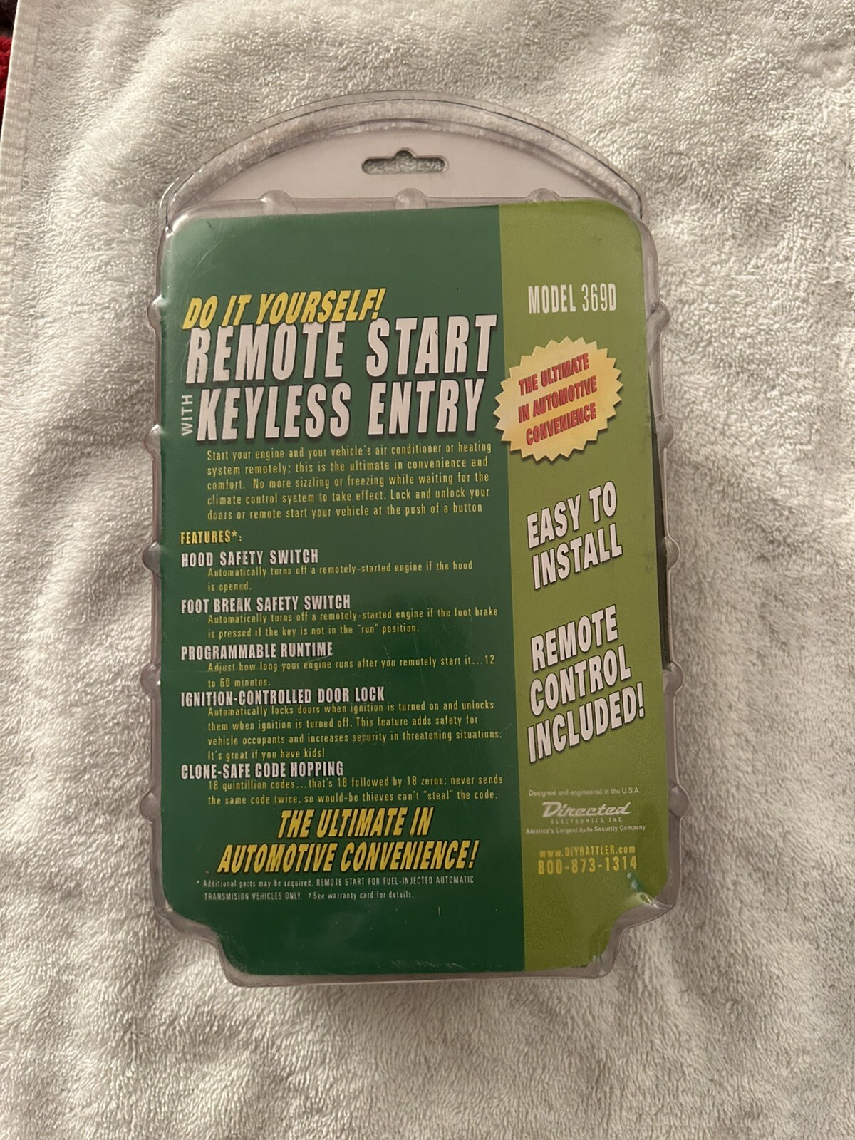 New Sealed -Rattler remote start keyless entry 369D DIY