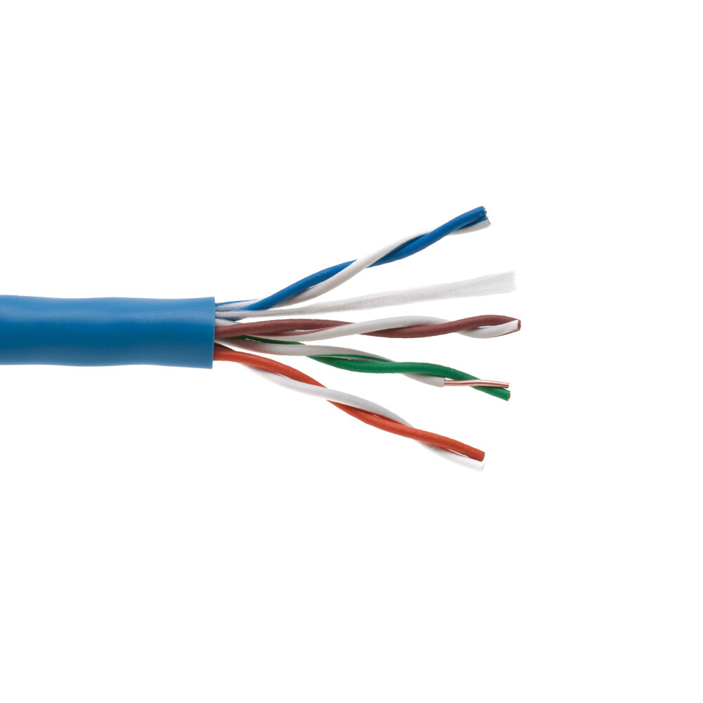 1000/500F FT CAT5e Cable Solid Network Wire White Blue Gray Black Cat5 Ethernet