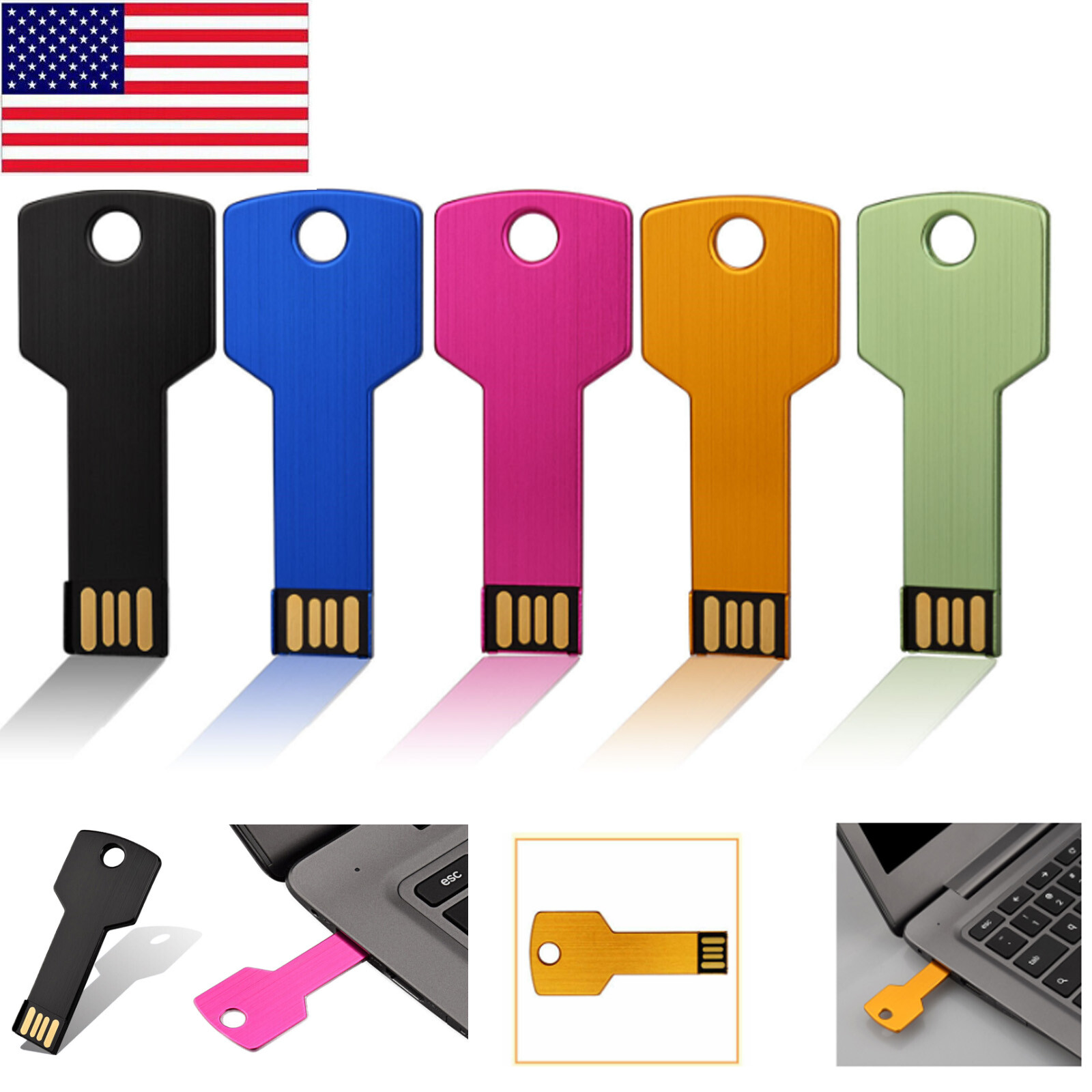 2/4/8/16/32GB USB 2.0 Key Flash Drive Thumb Drive Storage U Disk Memory PenStick