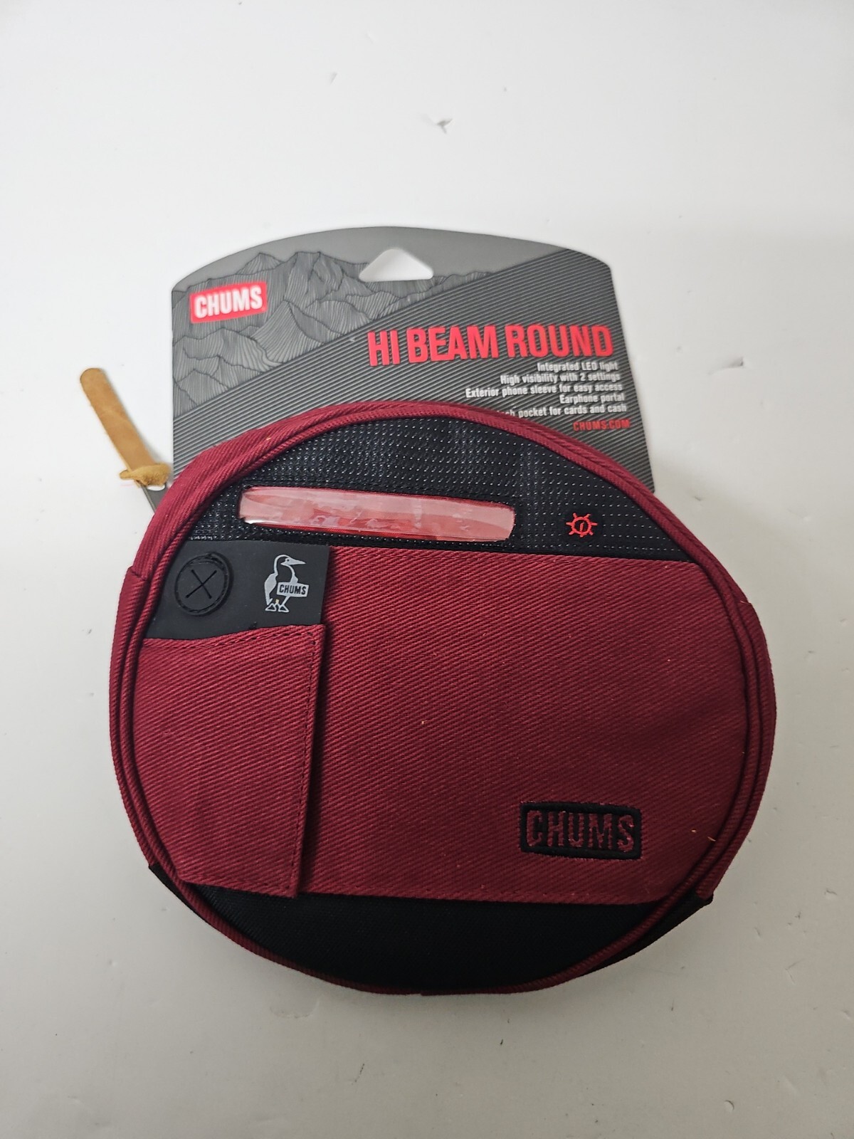 Chums Hi Beam Round Reflective LED Waist Pack Shoulder Bag Bike Mount