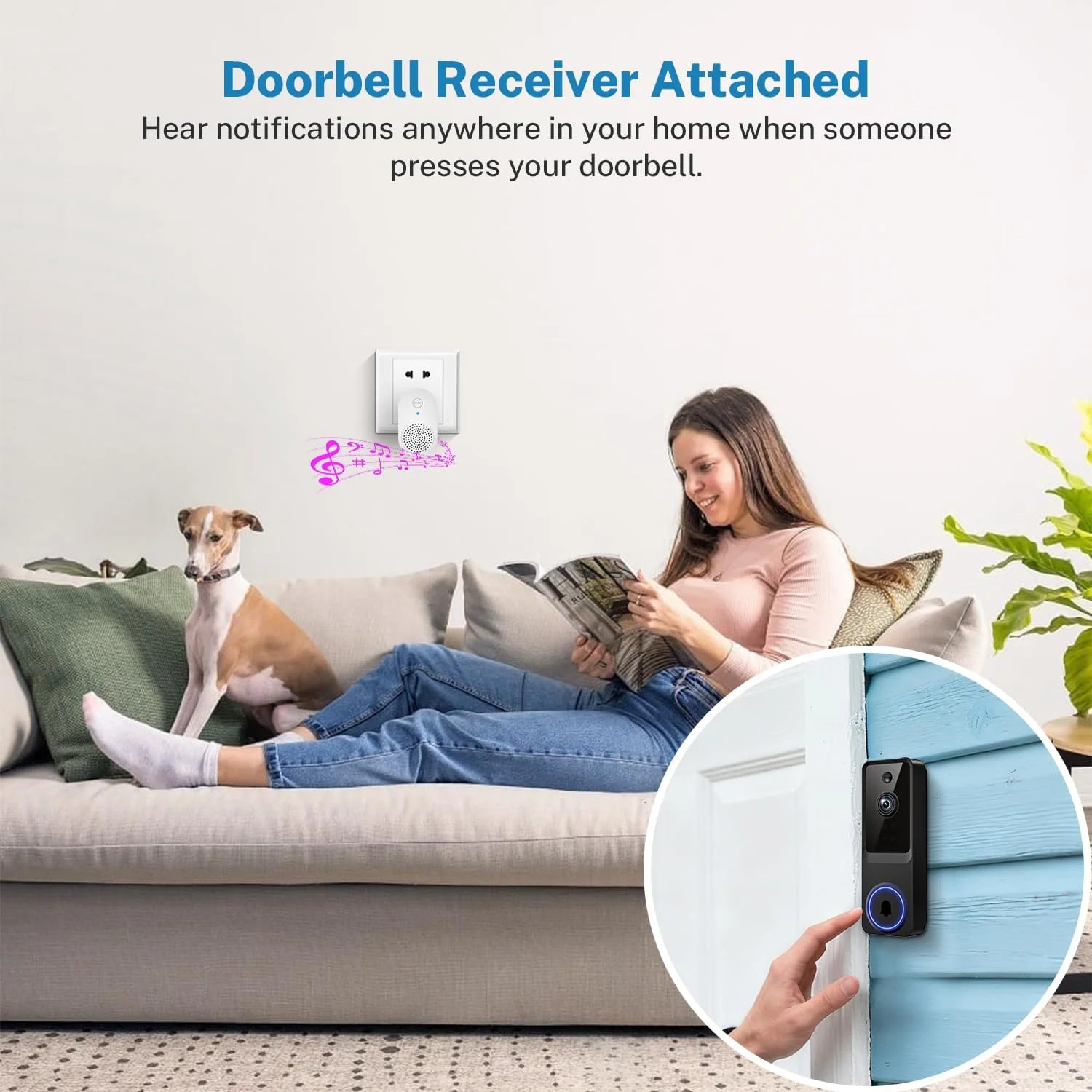 1080P Wireless Video Doorbell Camera Two Way Audio Night Vision WiFi Security Ca