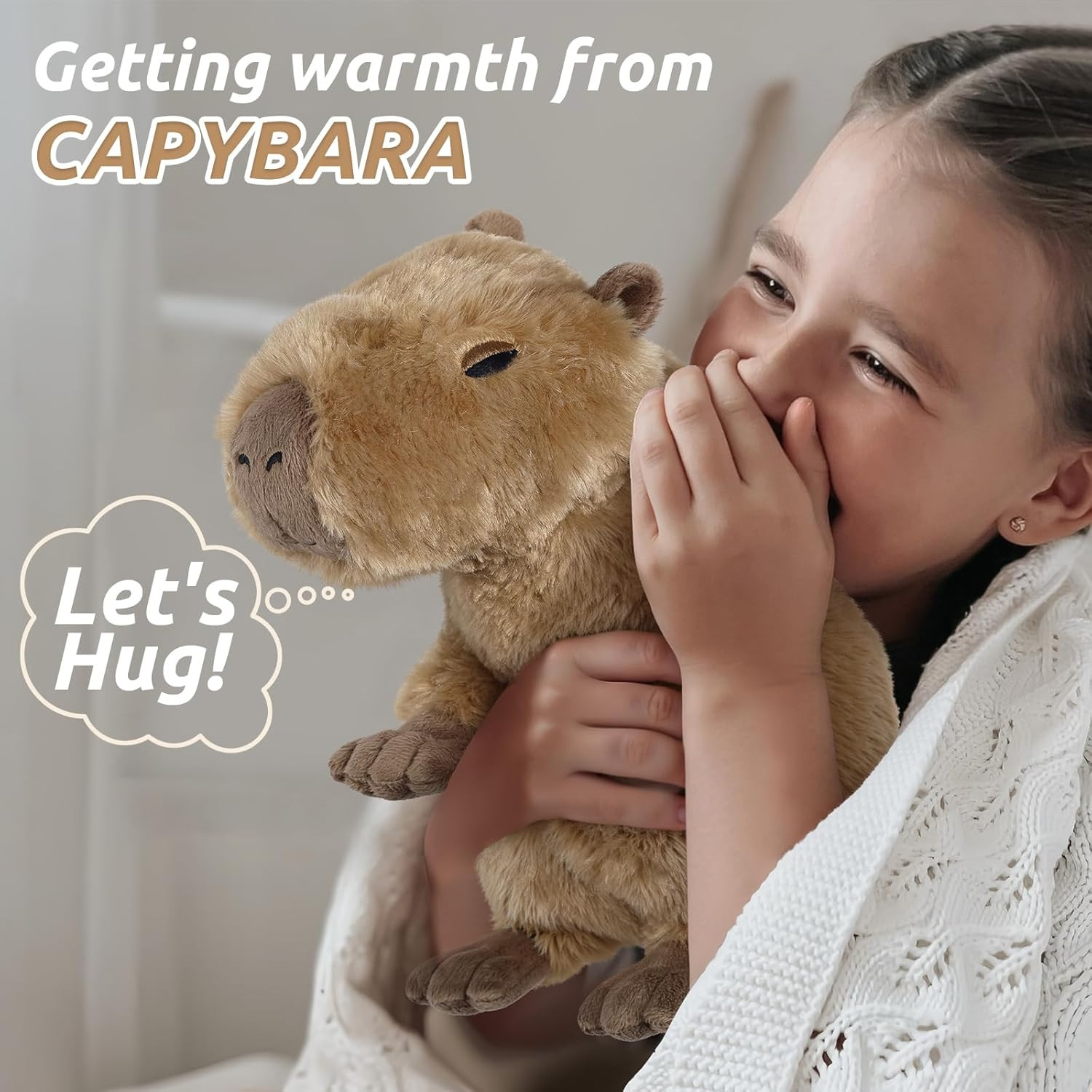 Microwavable Capybara Plush Heated Cooling Lavender Scent Stuffed Animal Gift