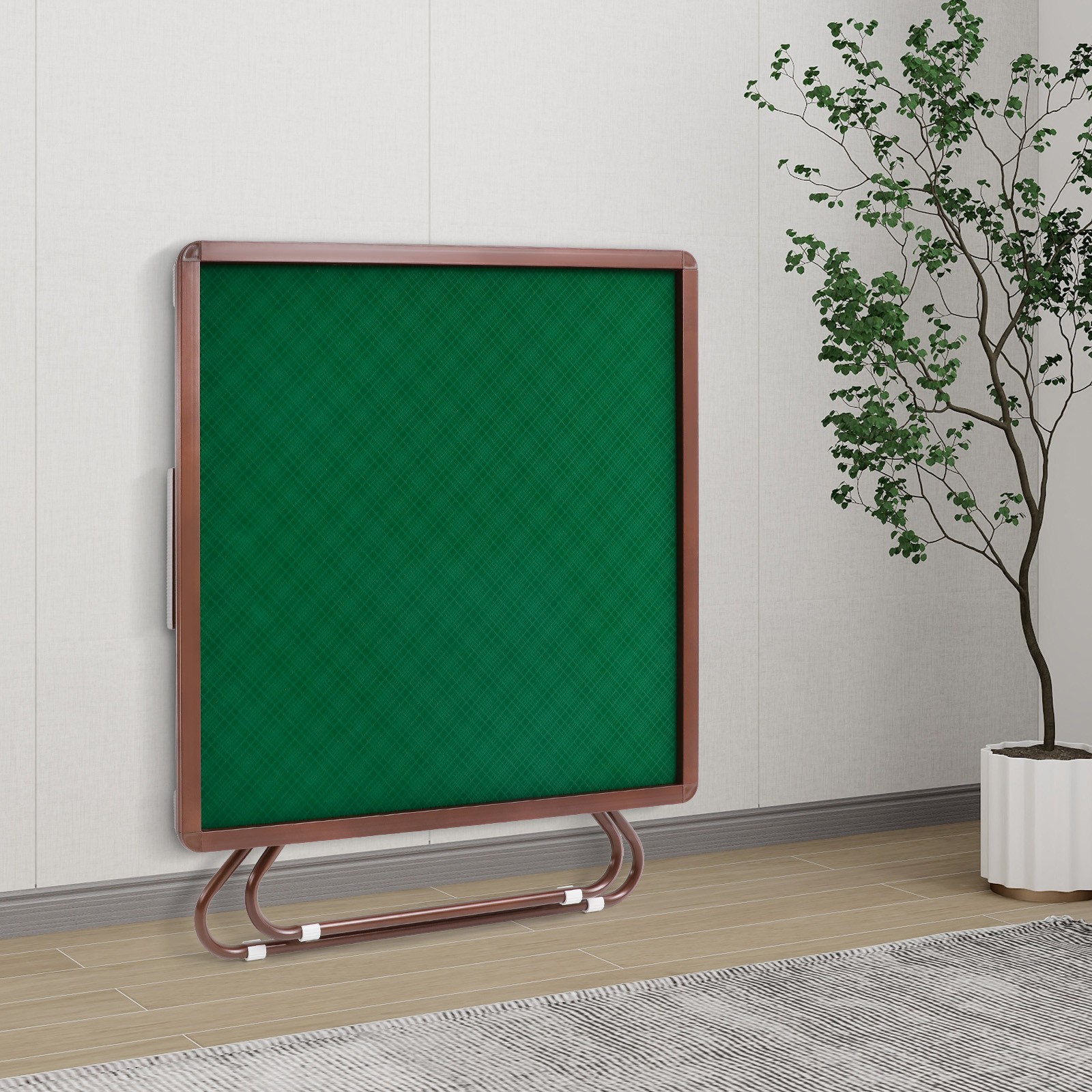 Portable Foldable Mahjong Table With 4 Cup Holders & 4 Drawers For 4 People