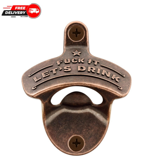 Vintage Funny Style Beer Bottle Opener Wall Mount Stainless Bar Kitchen Tool