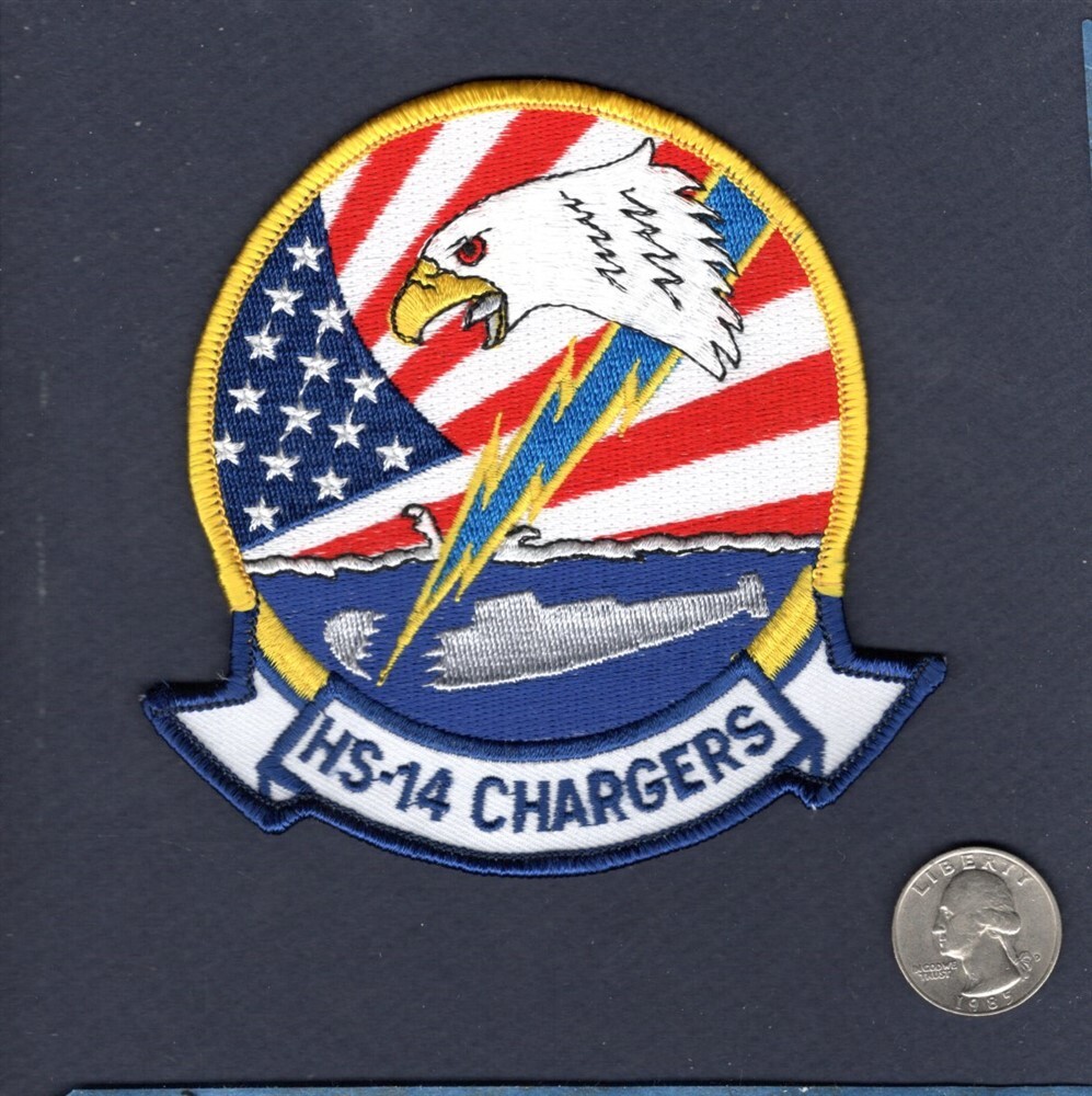 Original HS-14 CHARGERS NAVY NAF Atsugi SH-60 SEAHAWK Helicopter Squadron Patch
